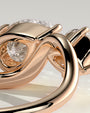 Rose :: high end round pear lab diamond engagement ring rose gold statement jewelry