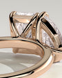 Rose :: high end 1.5ct pear radiant lab diamond engagement ring rose gold statement jewelry