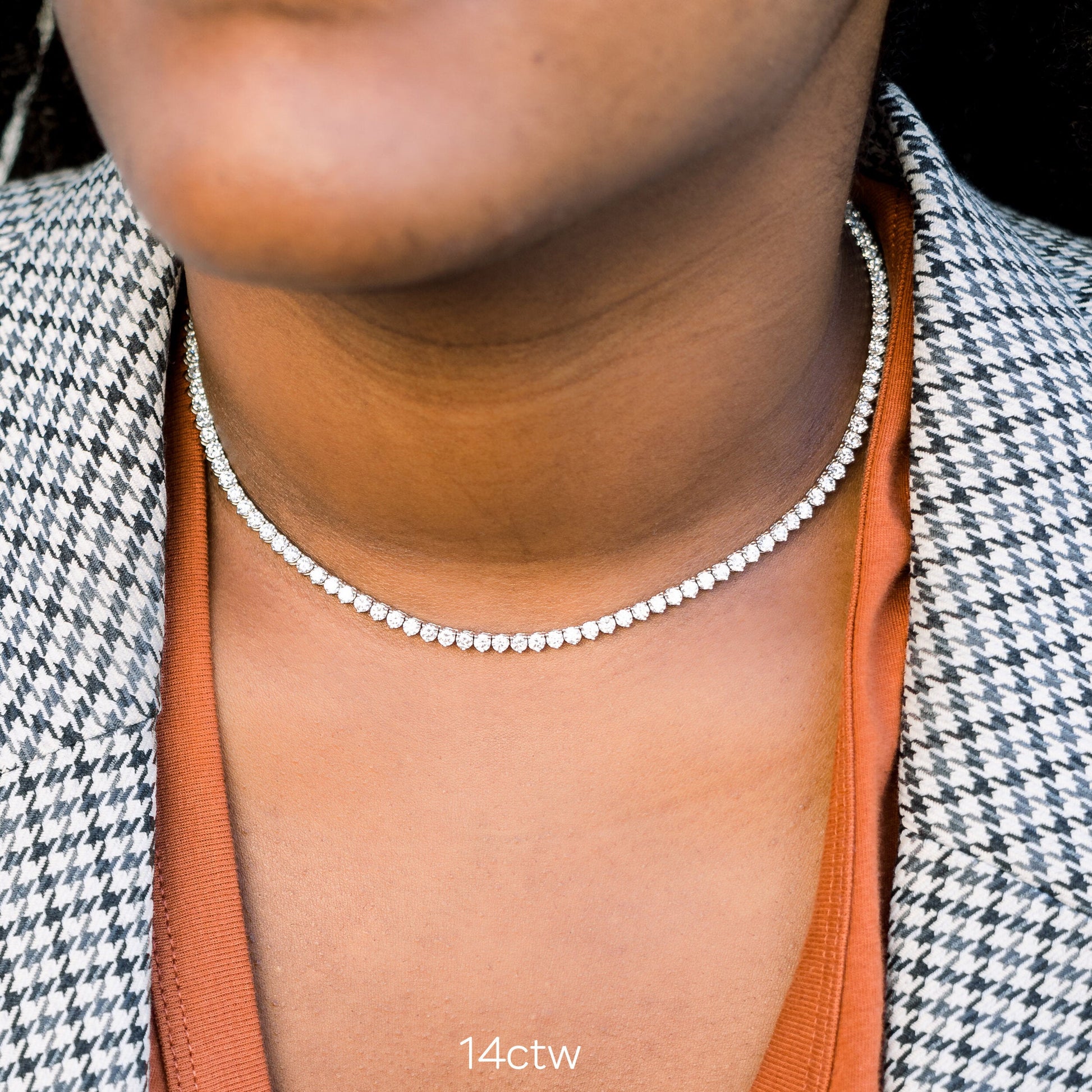 Tennis necklace Lab grown Diamond DEF Color VS+ Clarity