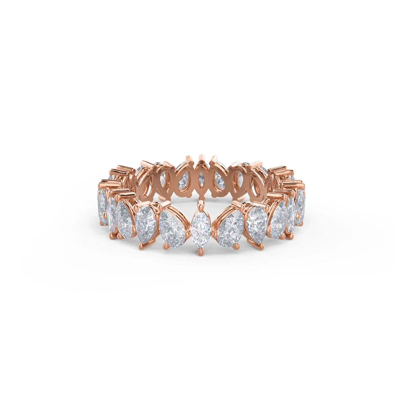 Marquise And Pear lab Grown Diamond Lauren Eternity Band, EF Color, VS Clarity