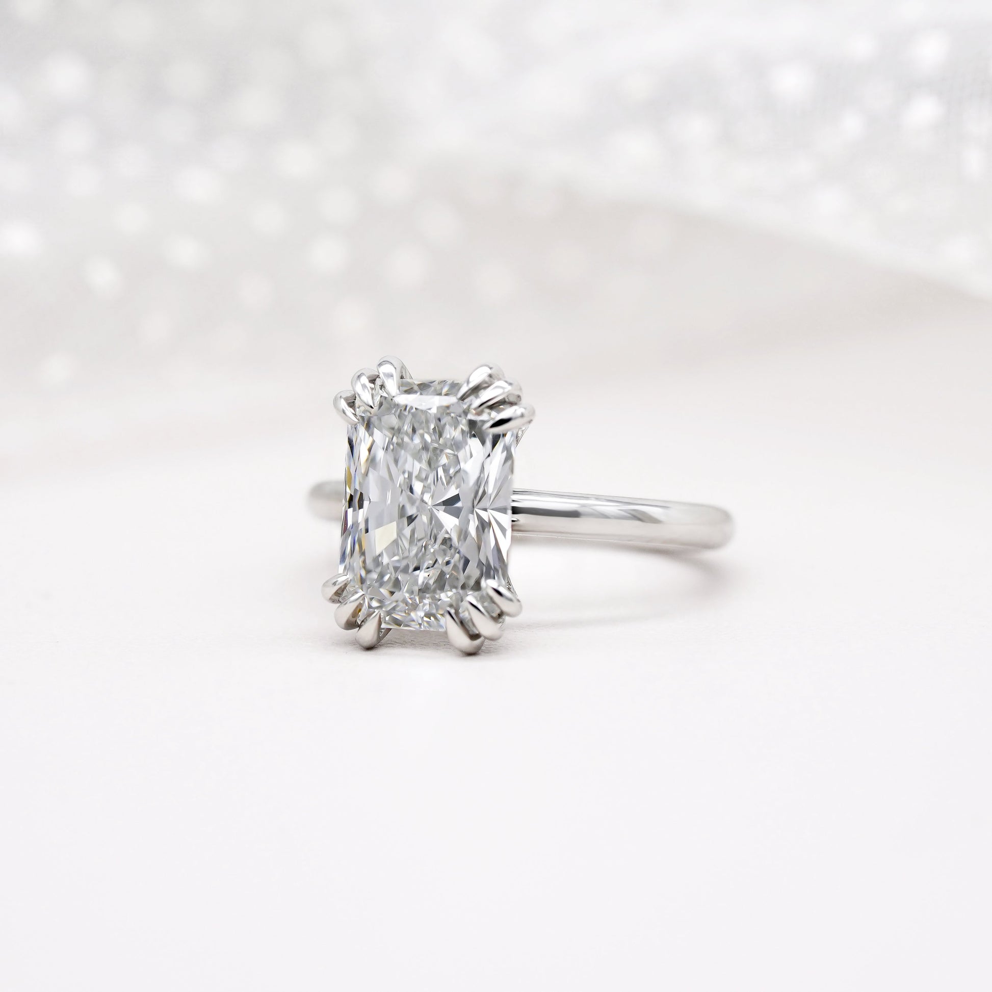 Radiant 3.00ct Lab Diamond Solitaire Ring | Yellow Gold | IGI Certified