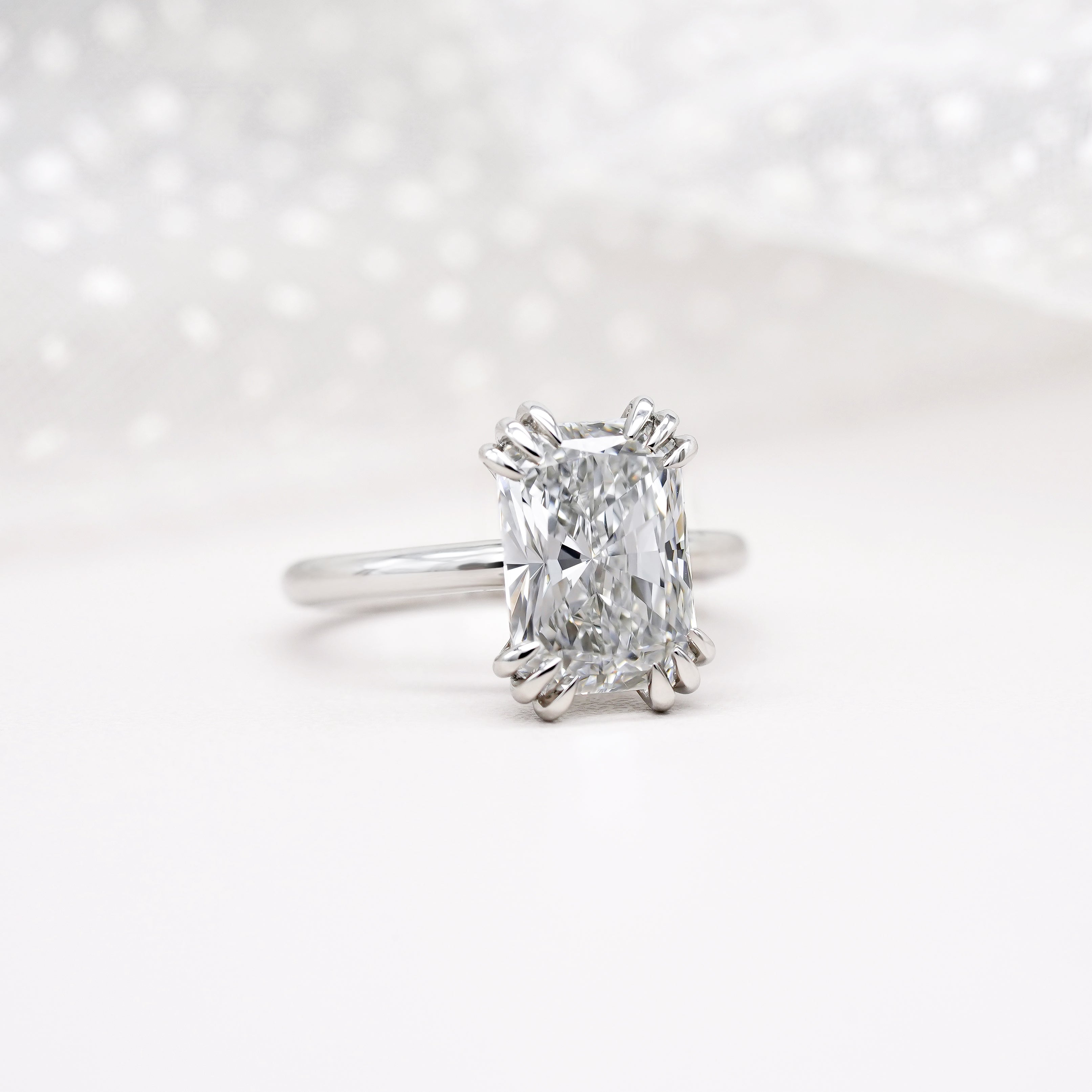 Radiant 3.00ct Lab Diamond Solitaire Ring | Yellow Gold | IGI Certified