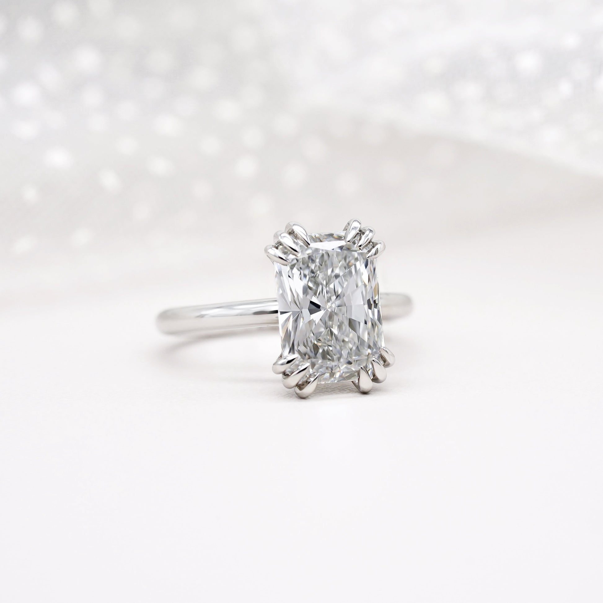 Radiant 3.00ct Lab Diamond Solitaire Ring | Yellow Gold | IGI Certified