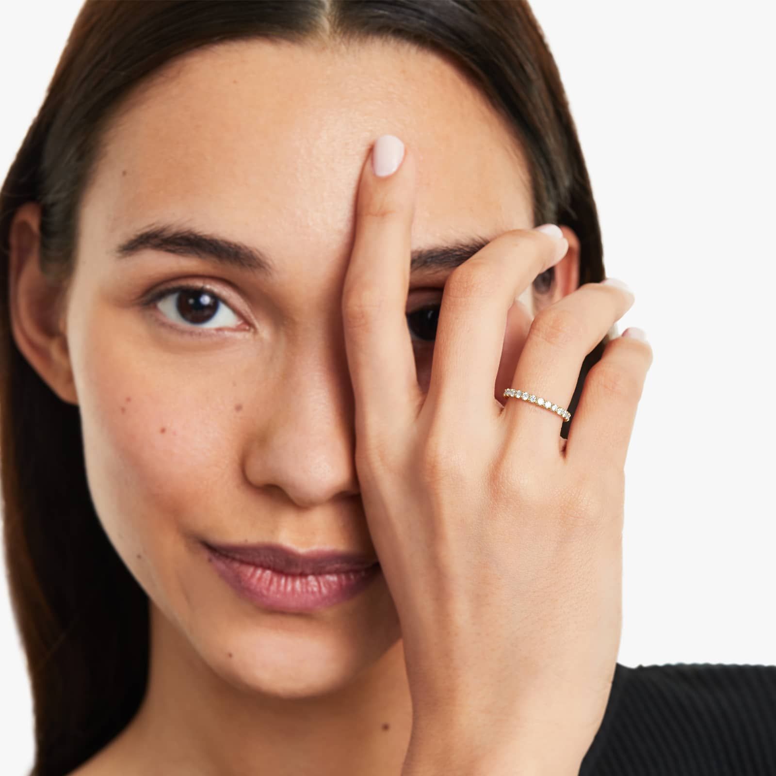 Shared Prong Contour Lab Grown Diamond Eternity Ring , EF Color, VS Clarity, IGI Certified