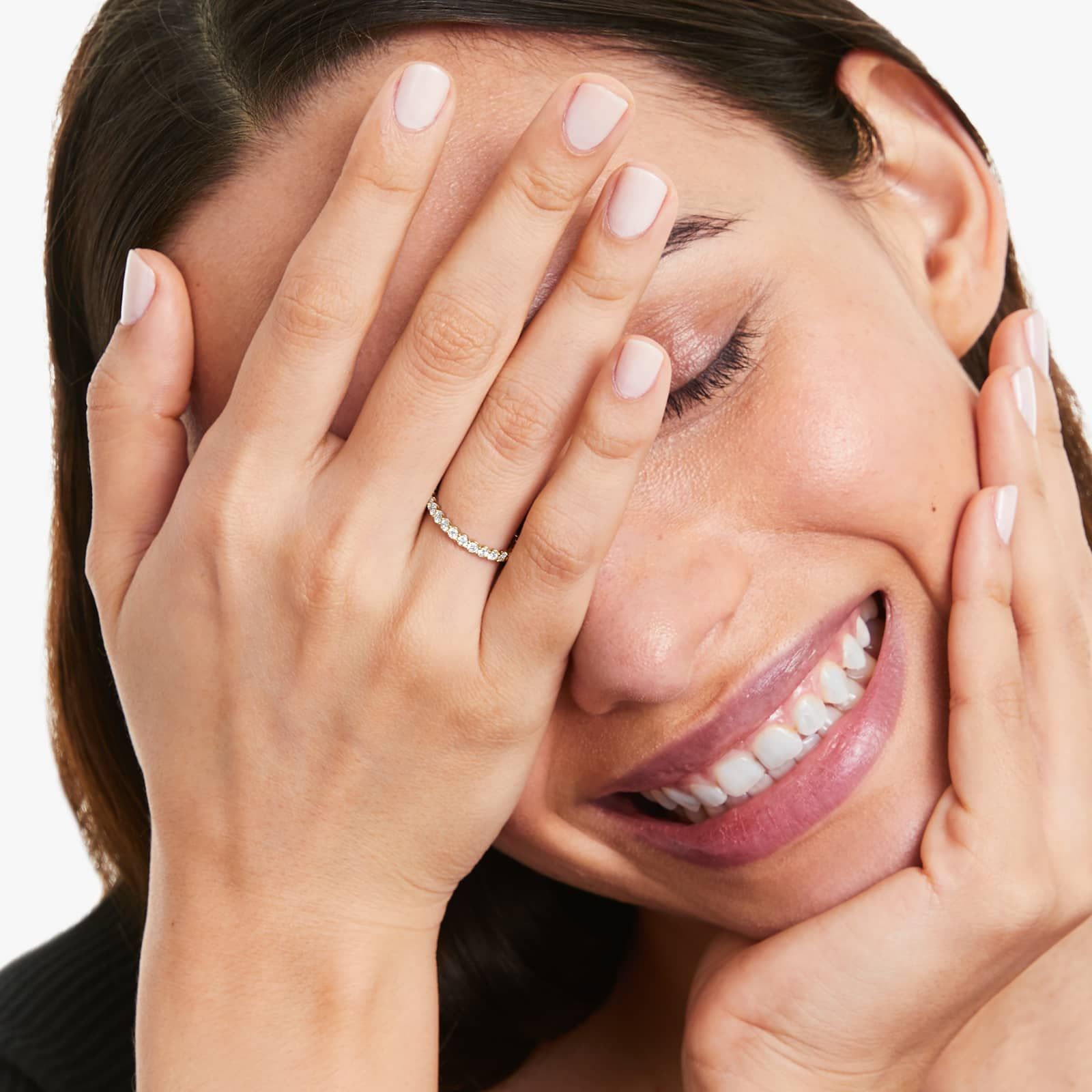 Shared Prong Contour Lab Grown Diamond Eternity Ring , EF Color, VS Clarity, IGI Certified