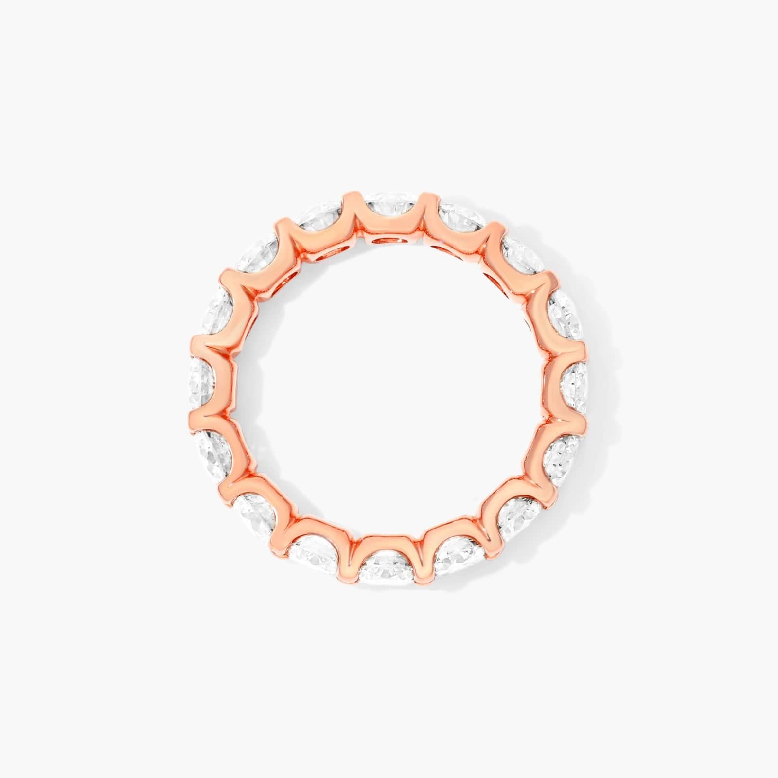 Shared Prong Contour Lab Grown Diamond Eternity Ring , EF Color, VS Clarity, IGI Certified