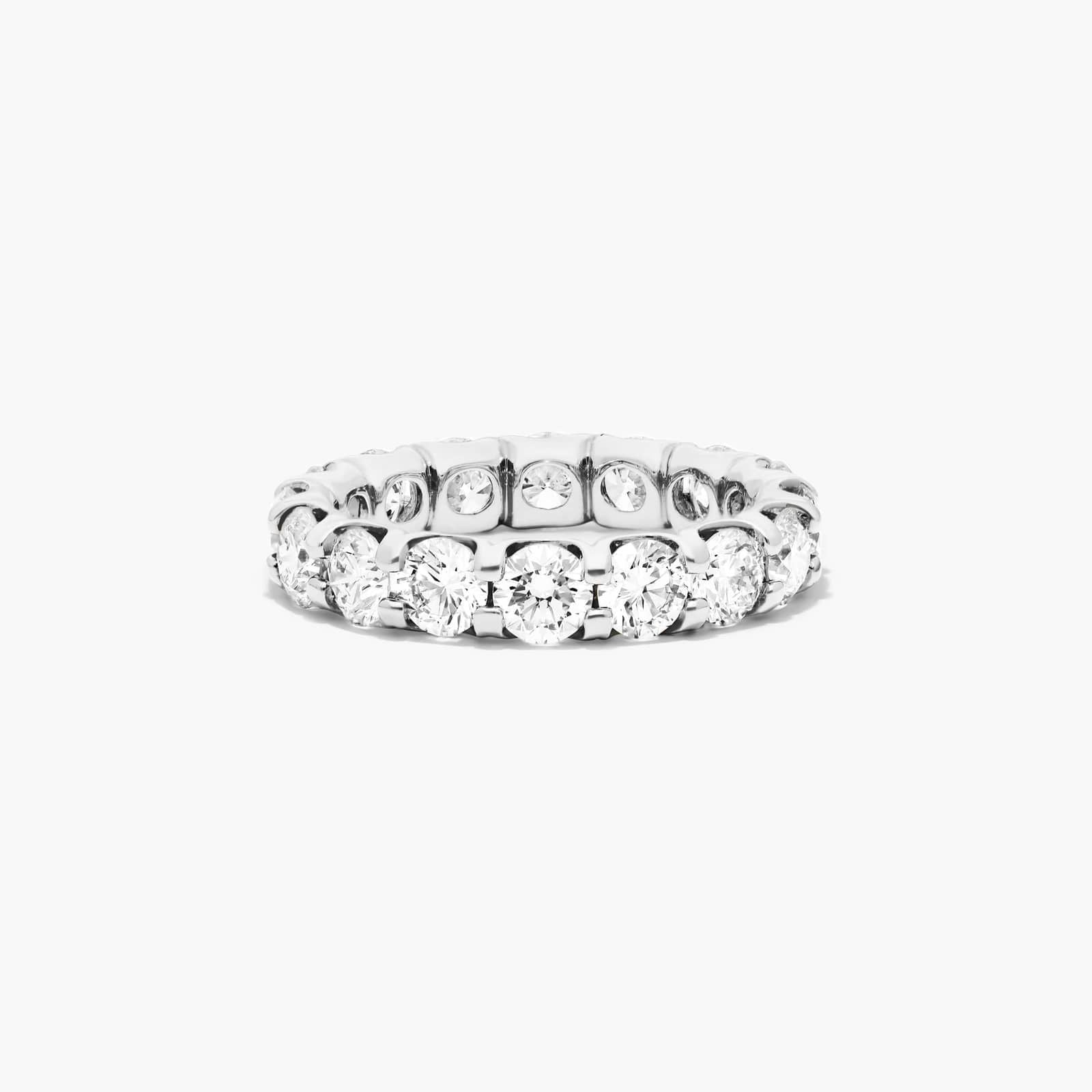 Shared Prong Contour Lab Grown Diamond Eternity Ring , EF Color, VS Clarity, IGI Certified