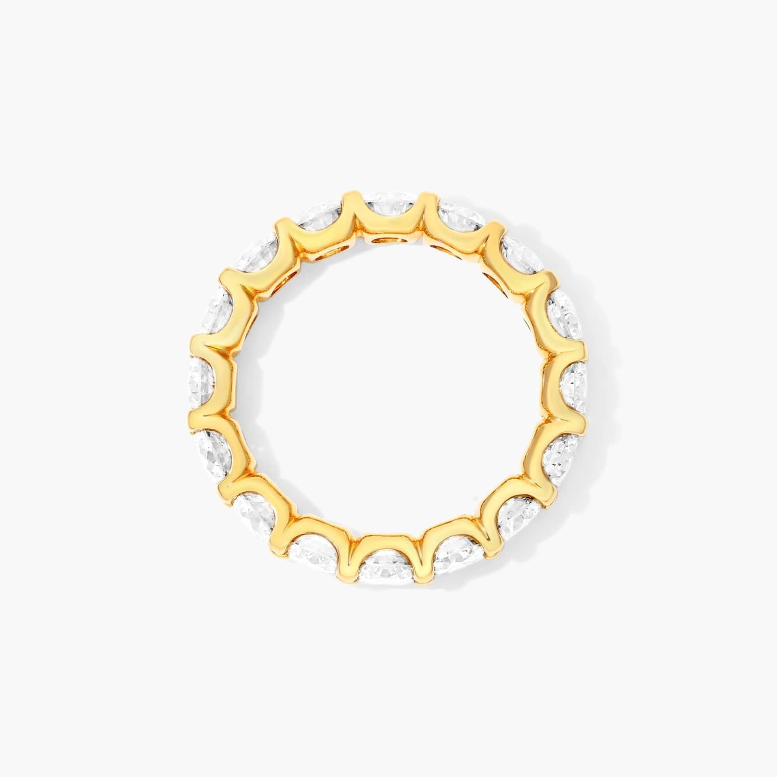 Shared Prong Contour Lab Grown Diamond Eternity Ring , EF Color, VS Clarity, IGI Certified