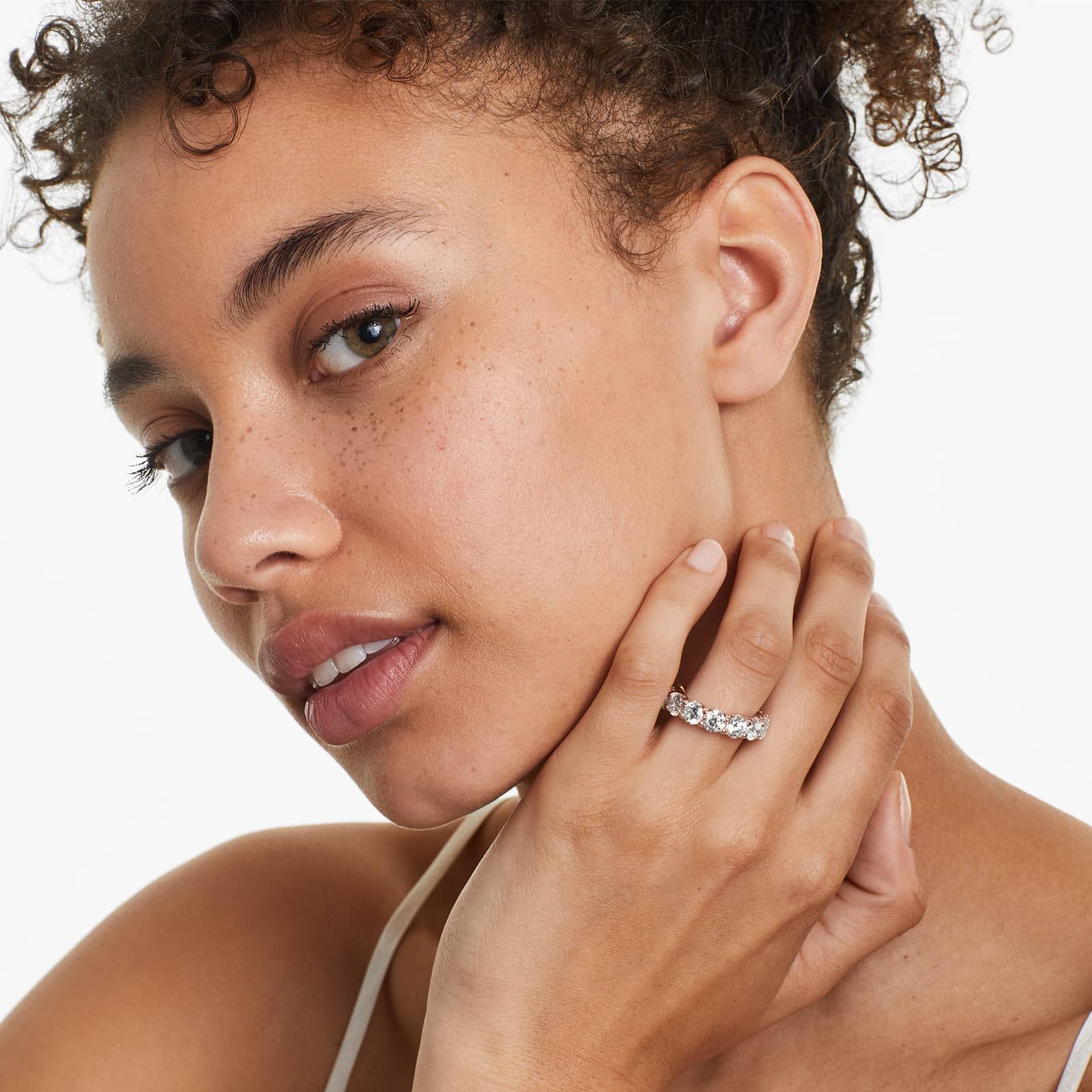 Shared Prong Contour Lab Grown Diamond Eternity Ring , EF Color, VS Clarity, IGI Certified