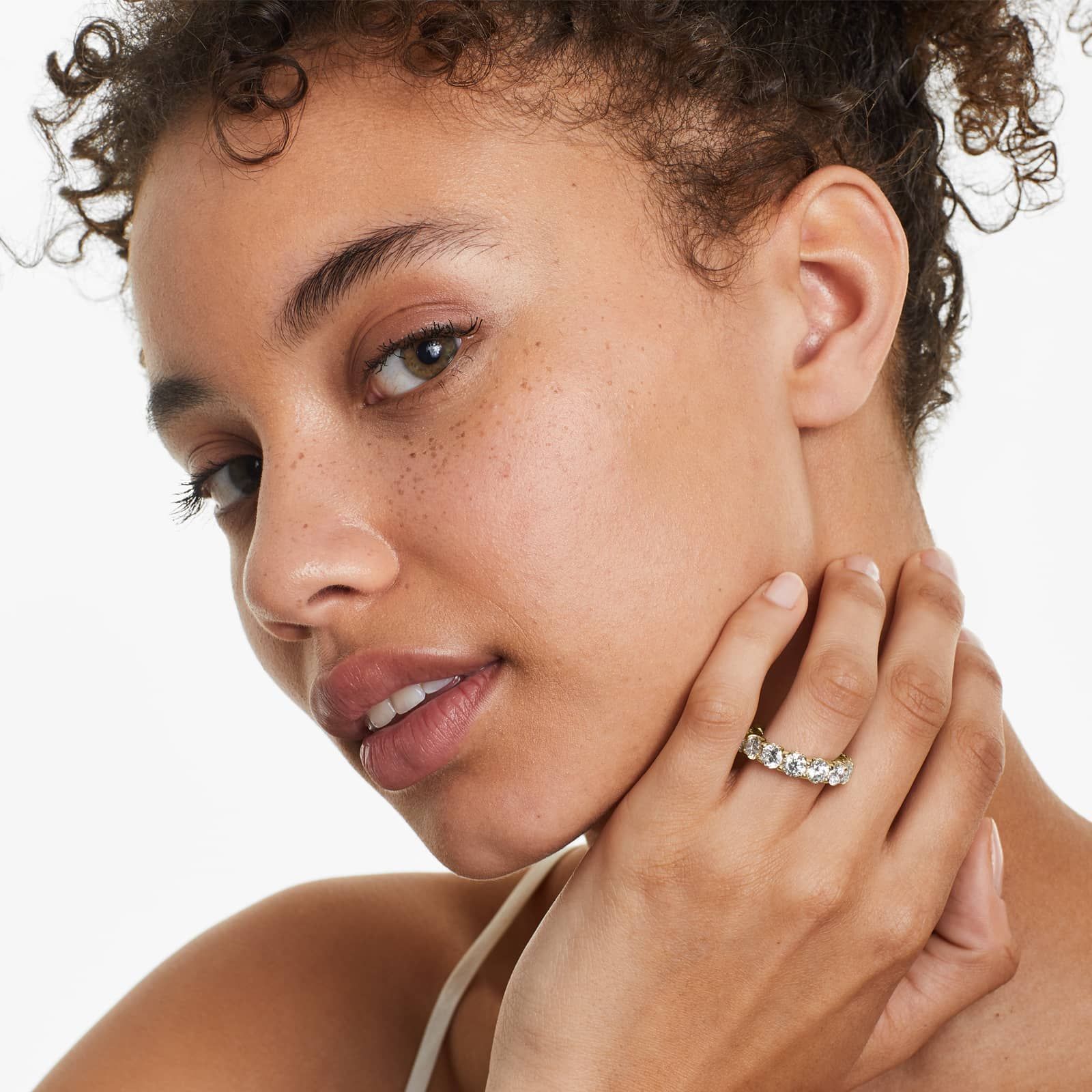 Shared Prong Contour Lab Grown Diamond Eternity Ring , EF Color, VS Clarity, IGI Certified