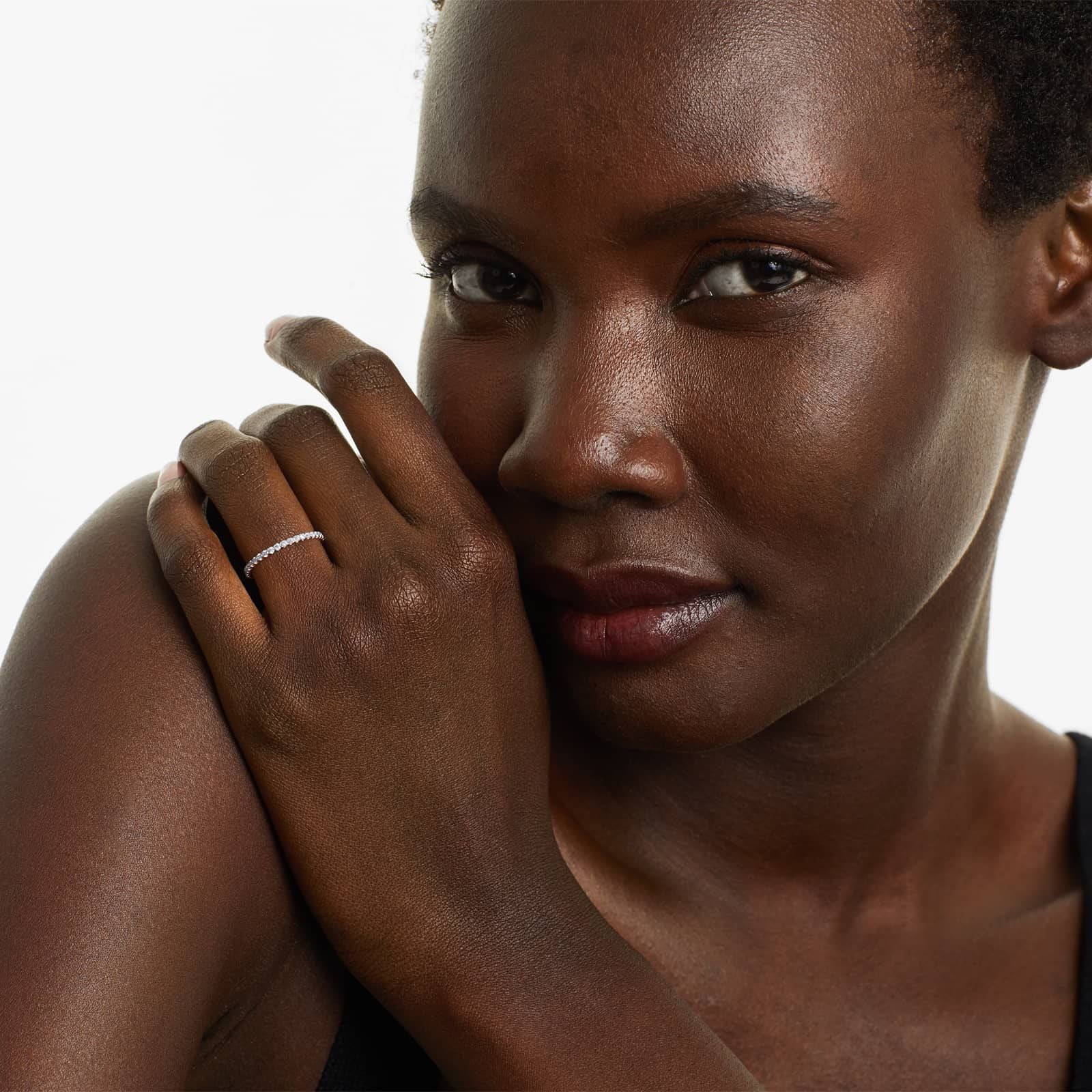 Fishtail Lab Grown Diamond Eternity Ring, EF Color, VS Clarity, IGI Certified