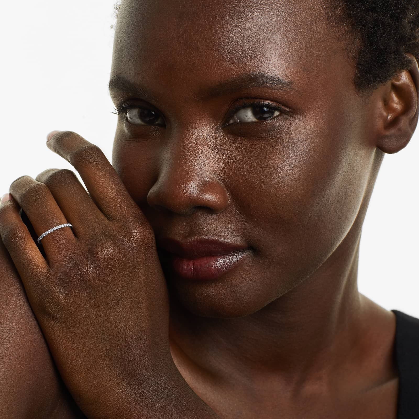 Fishtail Lab Grown Diamond Eternity Ring, EF Color, VS Clarity, IGI Certified