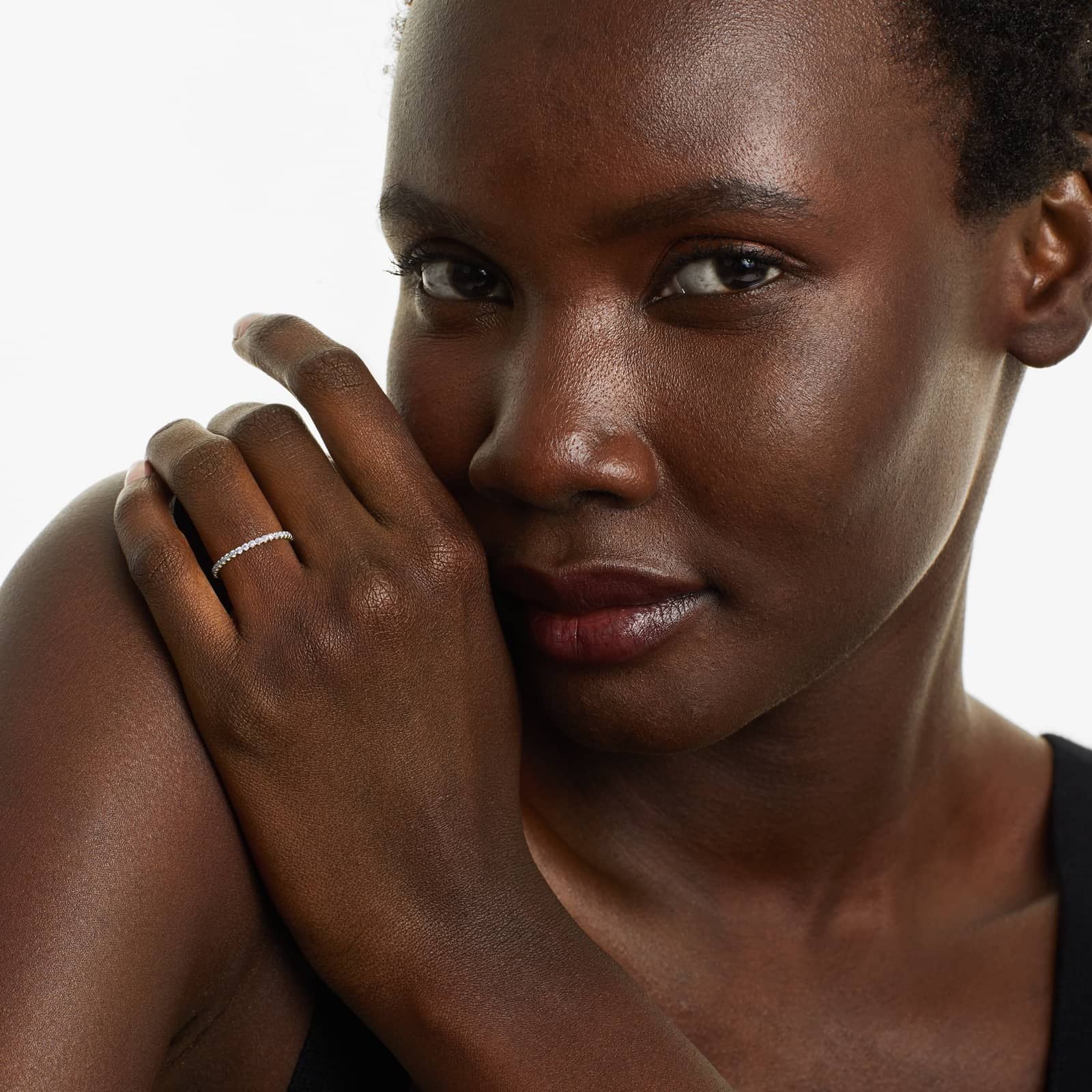 Fishtail Lab Grown Diamond Eternity Ring, EF Color, VS Clarity, IGI Certified