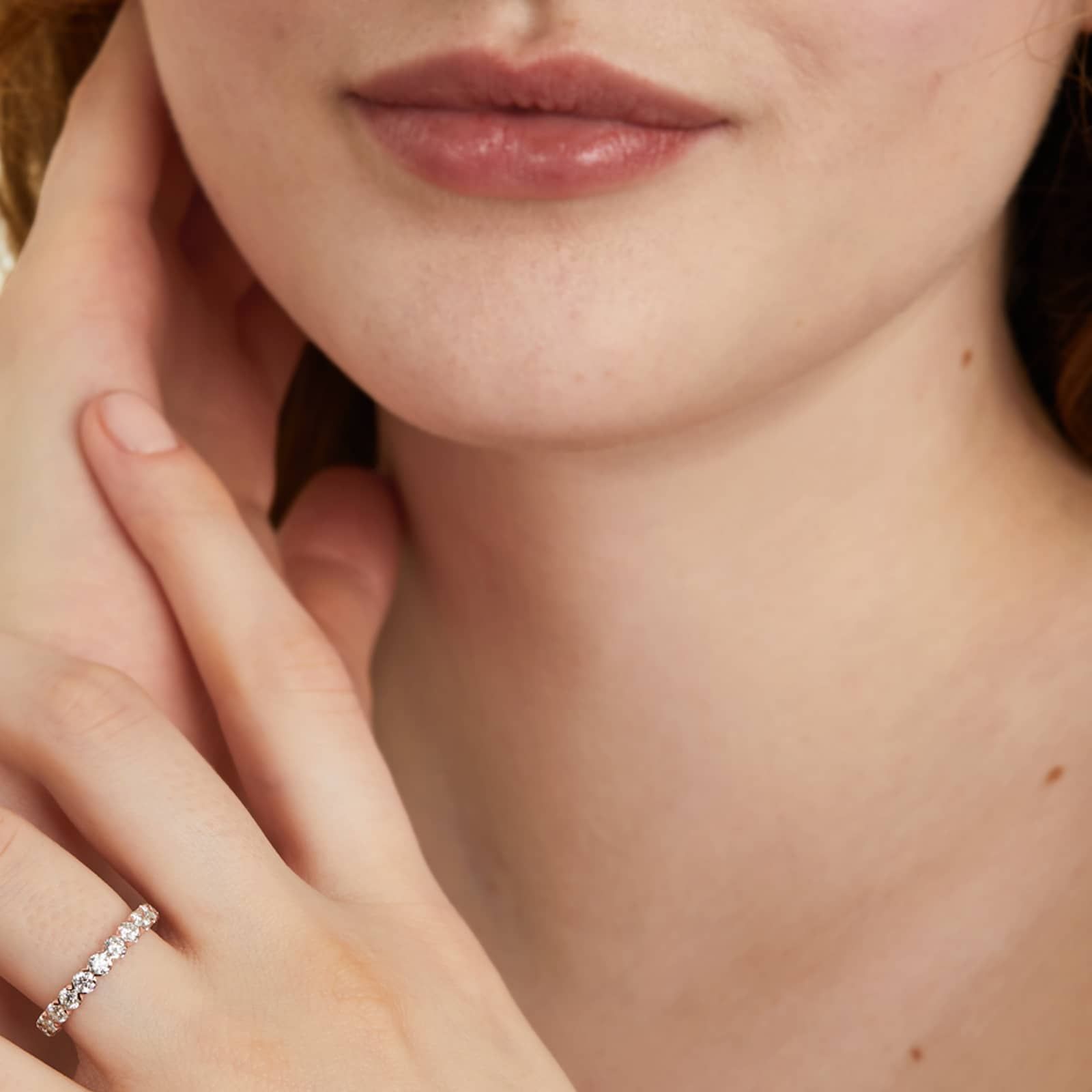 Fishtail Lab Grown Diamond Eternity Ring, EF Color, VS Clarity, IGI Certified