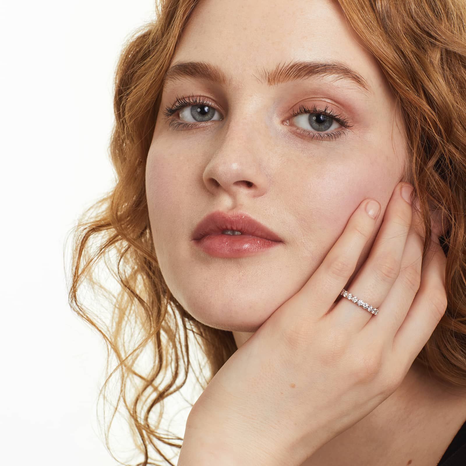 Fishtail Lab Grown Diamond Eternity Ring, EF Color, VS Clarity, IGI Certified