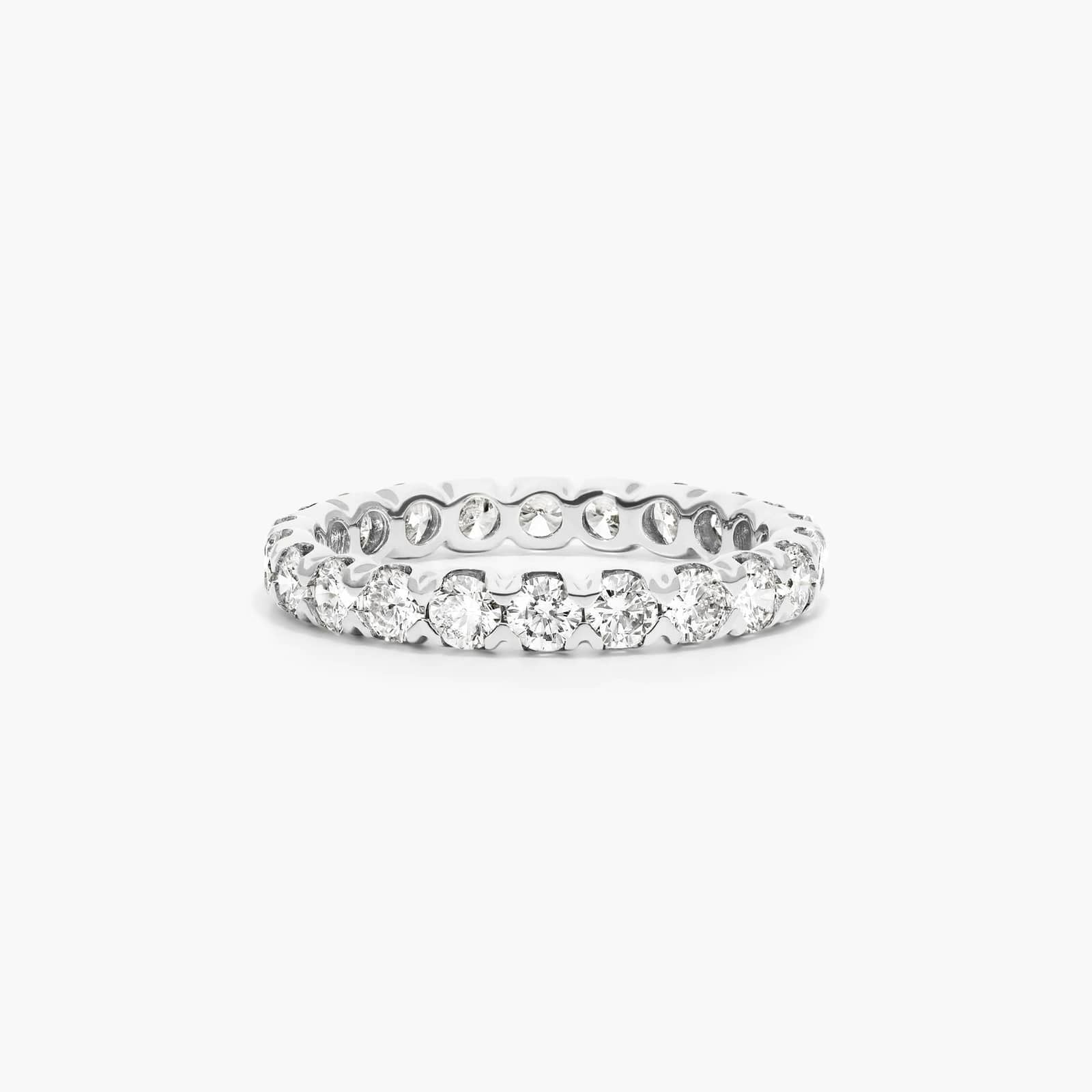 Fishtail Lab Grown Diamond Eternity Ring, EF Color, VS Clarity, IGI Certified