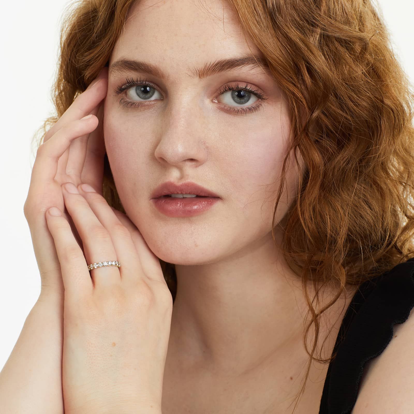 Fishtail Lab Grown Diamond Eternity Ring, EF Color, VS Clarity, IGI Certified