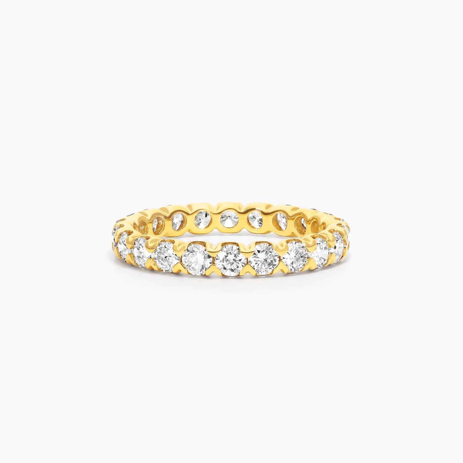Fishtail Lab Grown Diamond Eternity Ring, EF Color, VS Clarity, IGI Certified