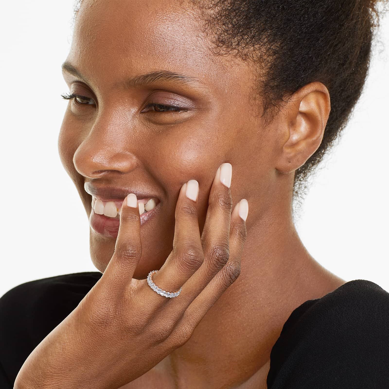 Oval Cut Lab Grown Diamond Eternity Ring, EF Color, VS Clarity, IGI certified