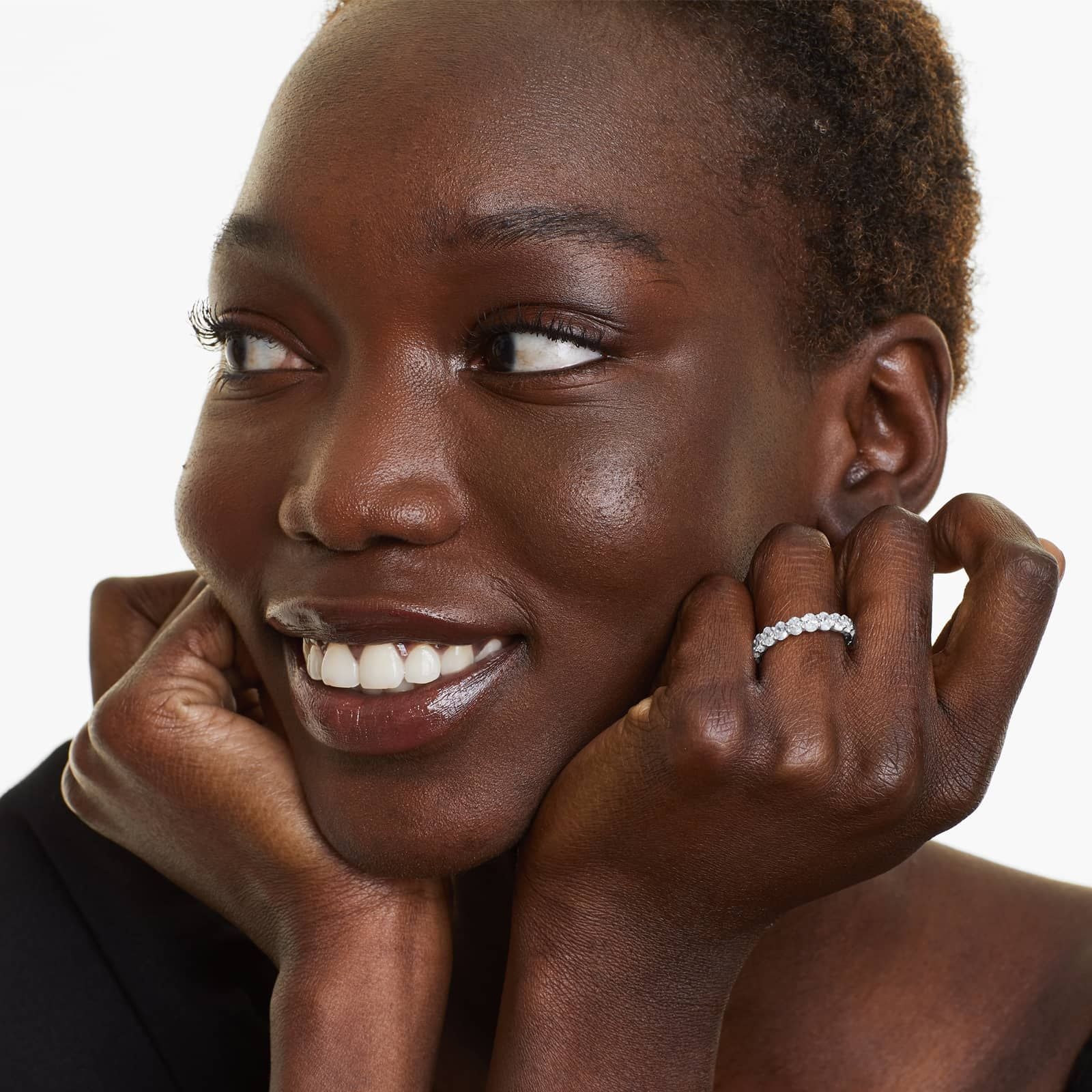 Oval Cut Lab Grown Diamond Eternity Ring, EF Color, VS Clarity, IGI certified