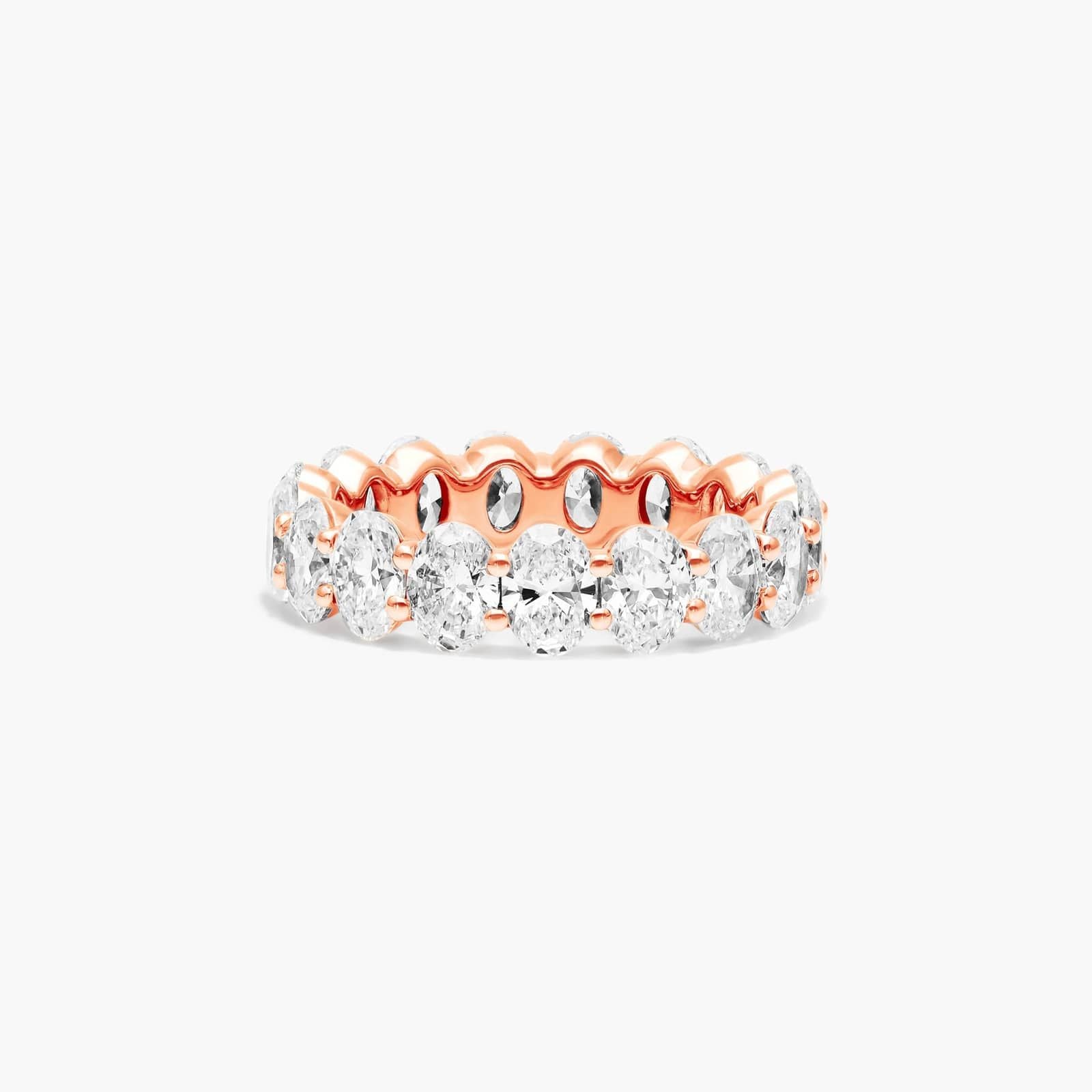 Oval Cut Lab Grown Diamond Eternity Ring, EF Color, VS Clarity, IGI certified