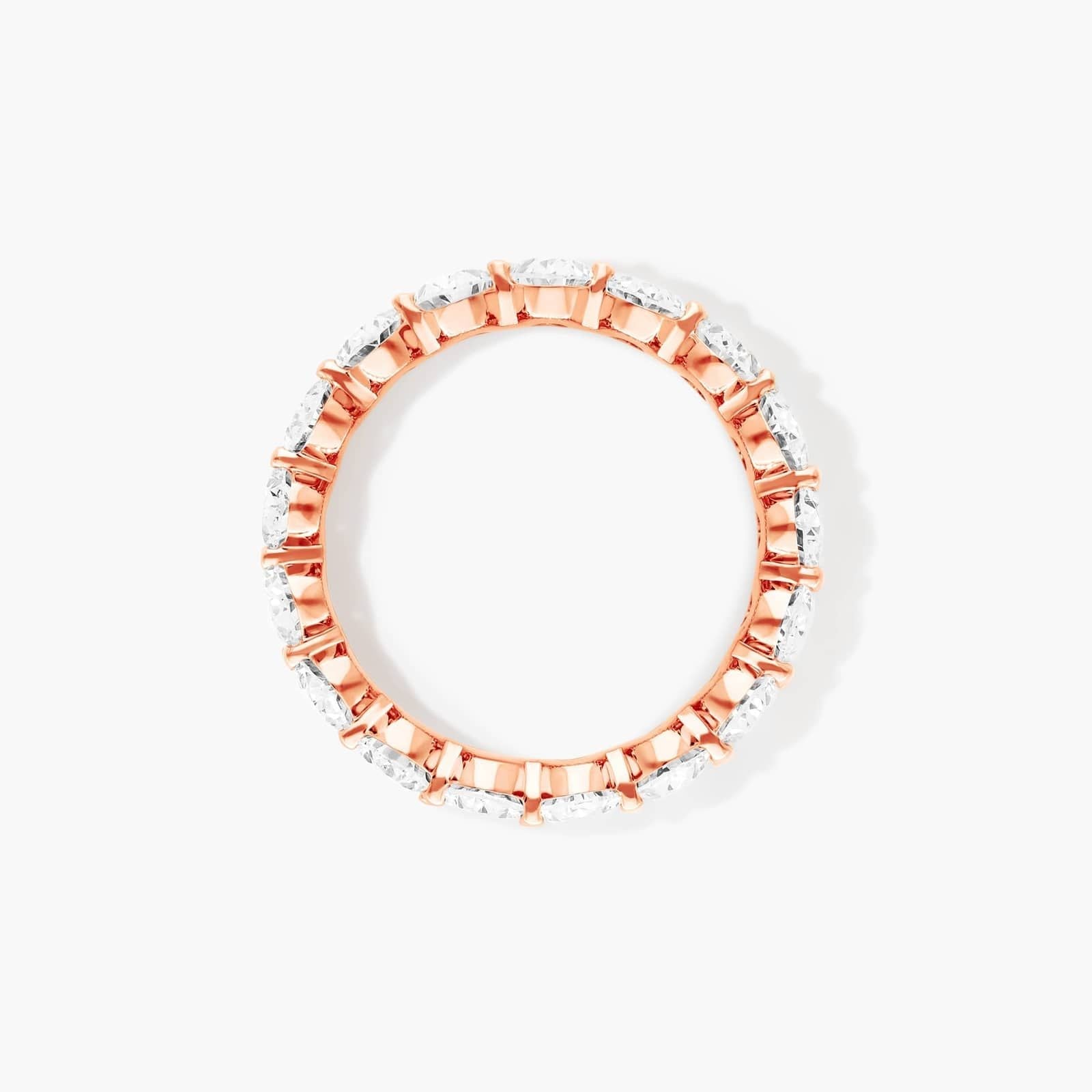 Oval Cut Lab Grown Diamond Eternity Ring, EF Color, VS Clarity, IGI certified