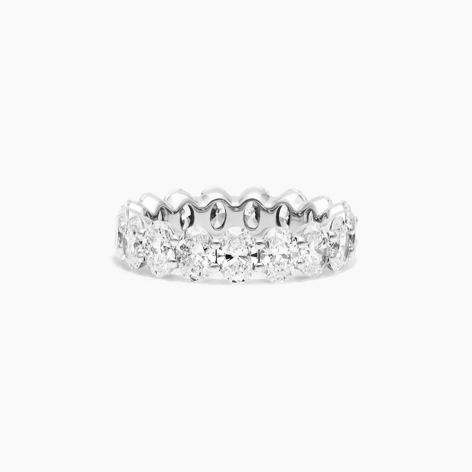 Oval Cut Lab Grown Diamond Eternity Ring, EF Color, VS Clarity, IGI certified