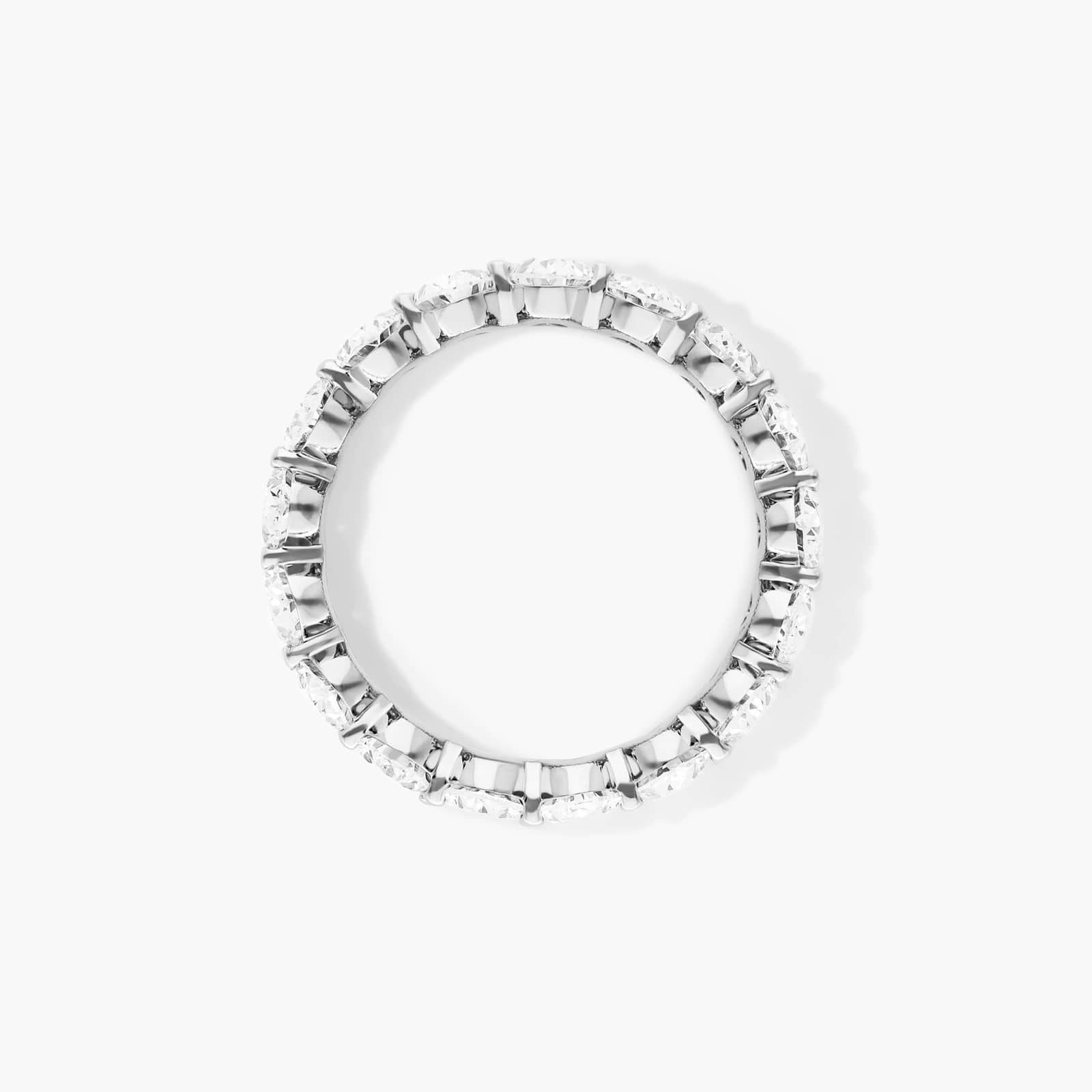 Oval Cut Lab Grown Diamond Eternity Ring, EF Color, VS Clarity, IGI certified