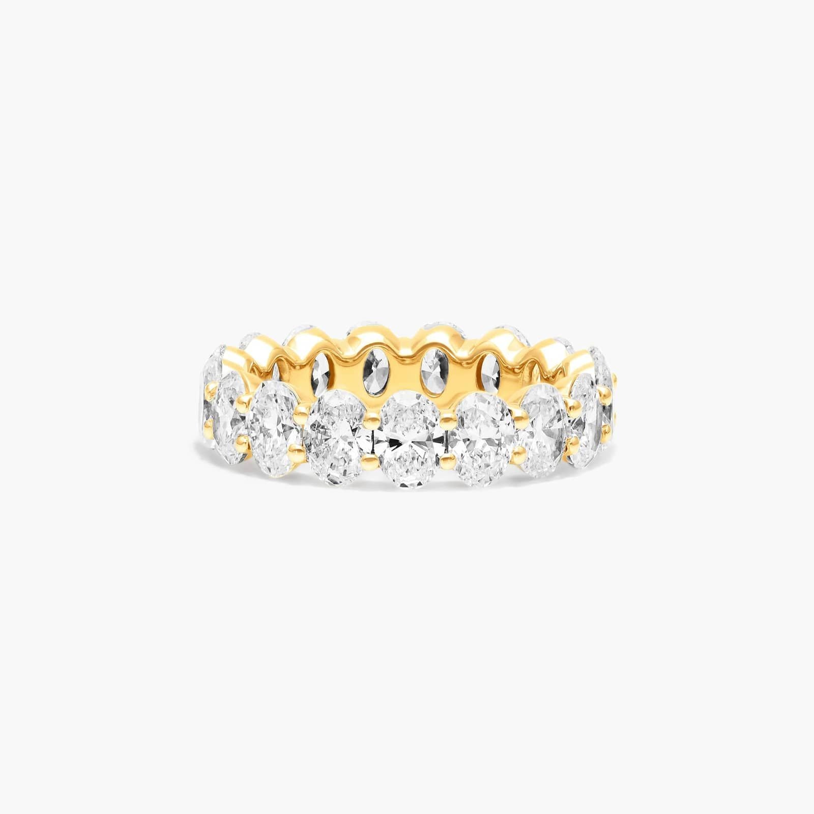 Oval Cut Lab Grown Diamond Eternity Ring, EF Color, VS Clarity, IGI certified