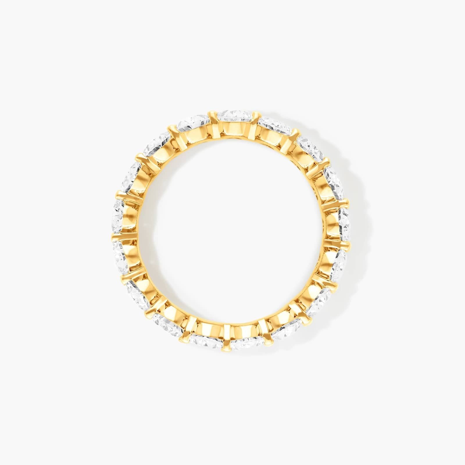 Oval Cut Lab Grown Diamond Eternity Ring, EF Color, VS Clarity, IGI certified