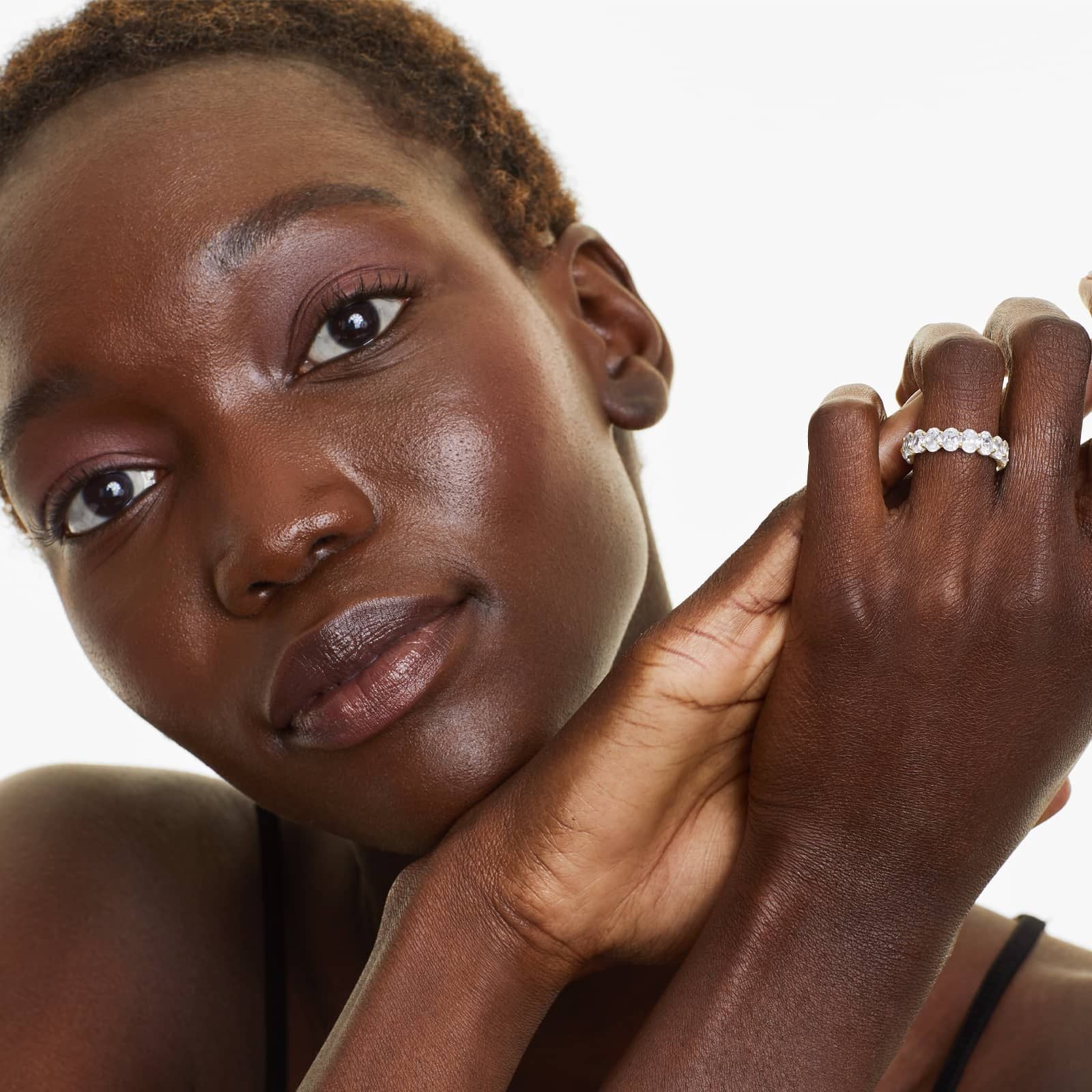 Oval Cut Lab Grown Diamond Eternity Ring, EF Color, VS Clarity, IGI certified