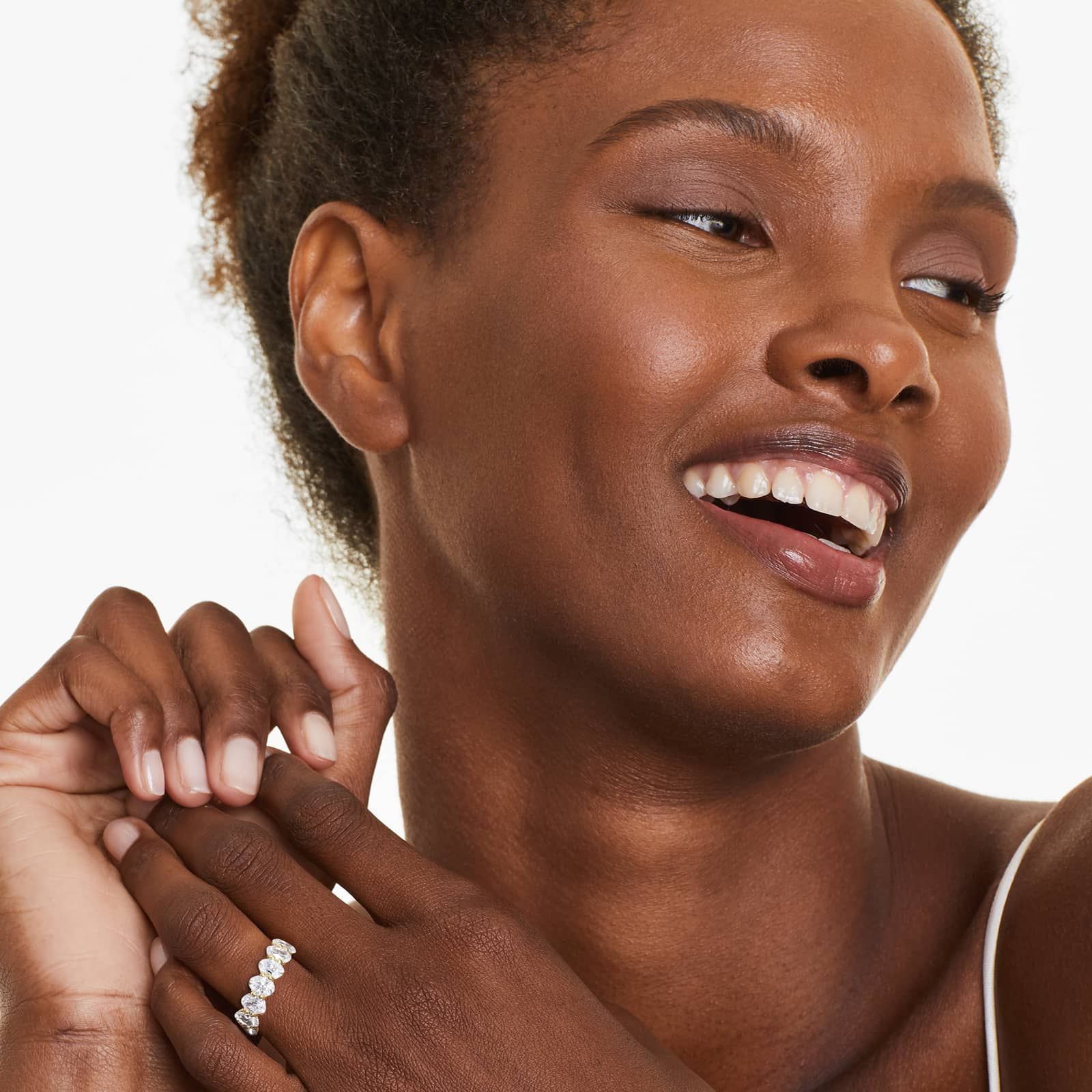 Oval Cut Lab Grown Diamond Eternity Ring, EF Color, VS Clarity, IGI certified