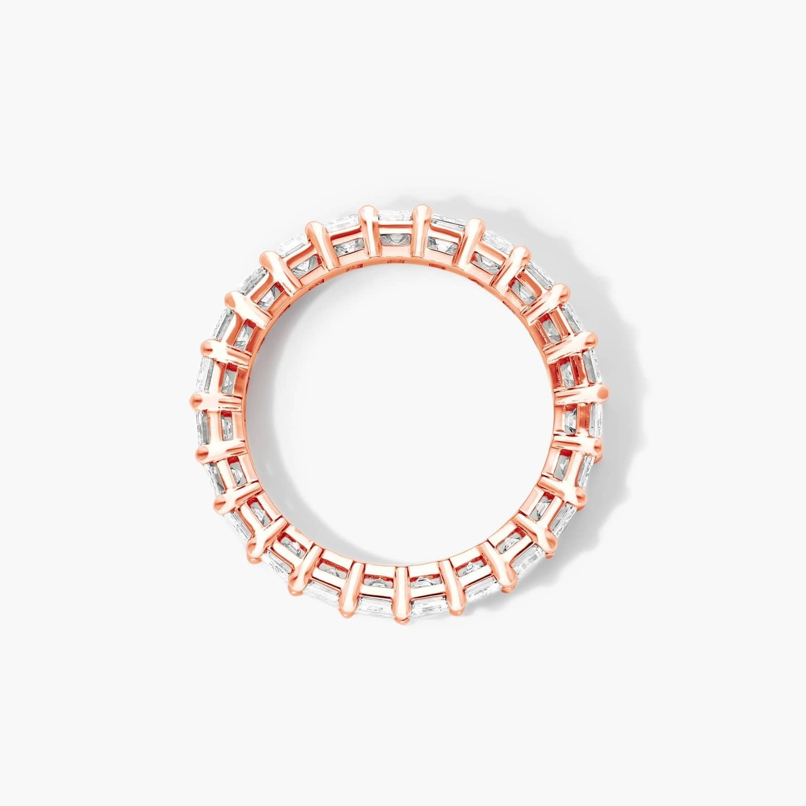 Emerald Cut Lab-grown Diamond Eternity Ring, EF Color, VS Clarity, IGI Certified