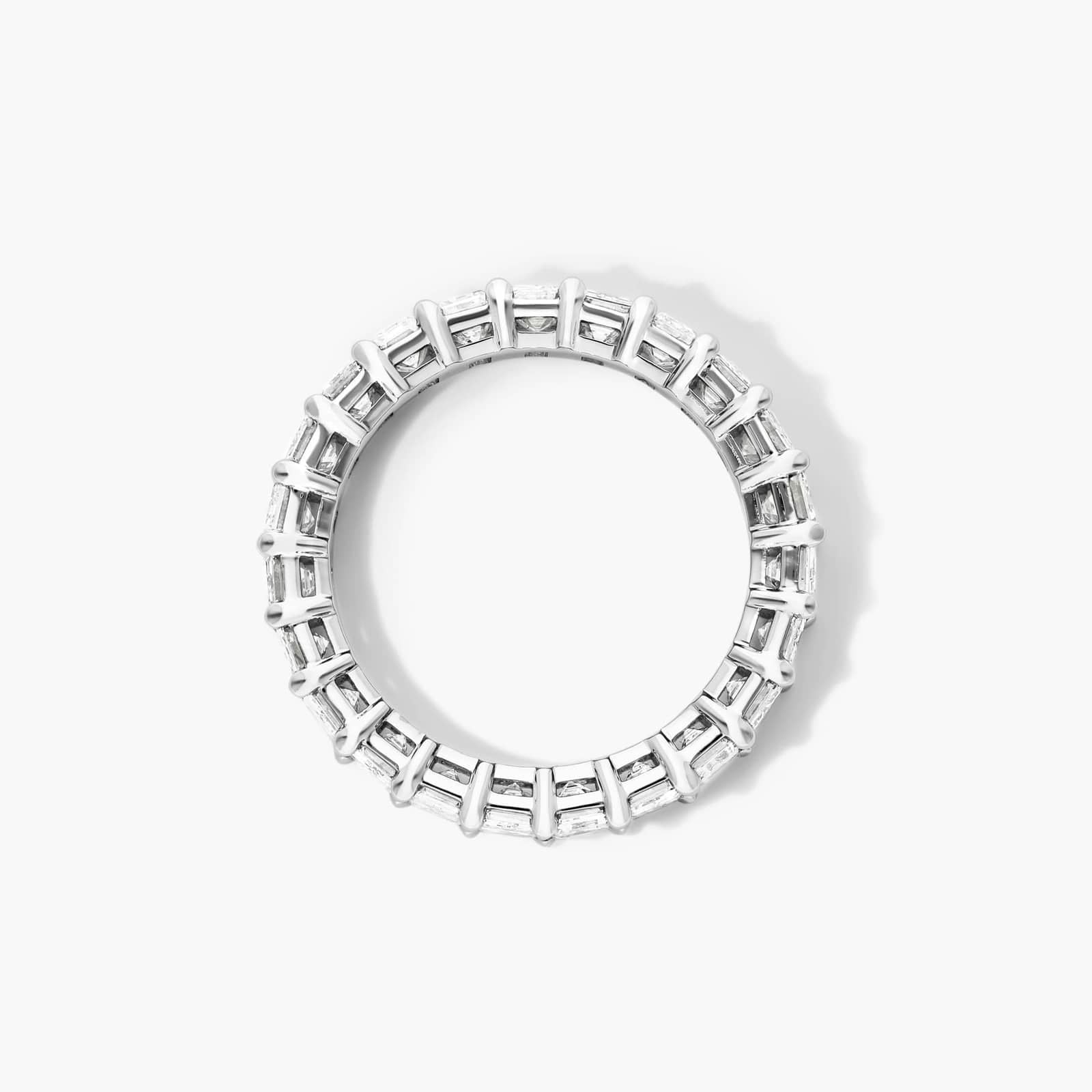 Emerald Cut Lab-grown Diamond Eternity Ring, EF Color, VS Clarity, IGI Certified