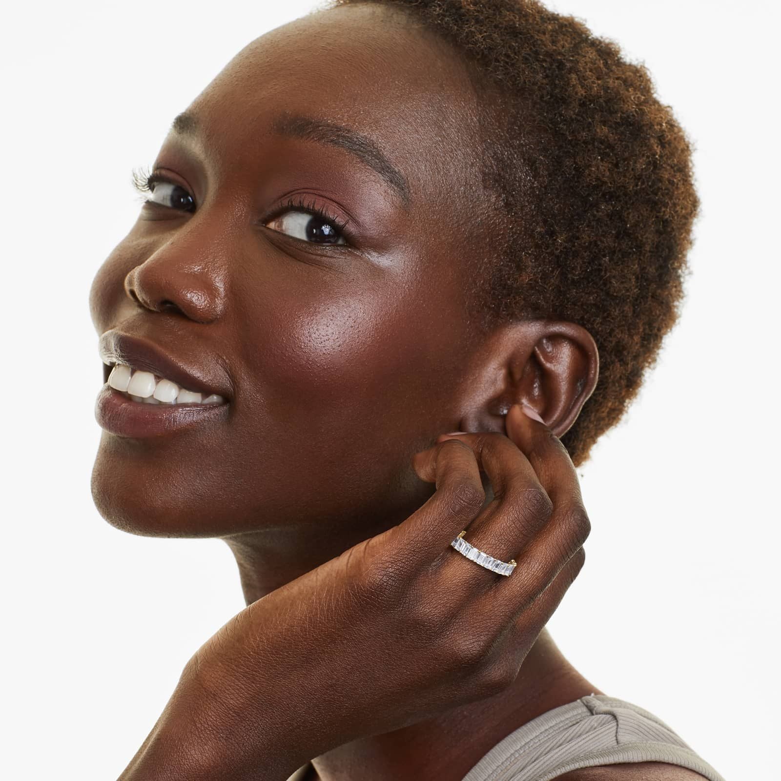 Emerald Cut Lab-grown Diamond Eternity Ring, EF Color, VS Clarity, IGI Certified