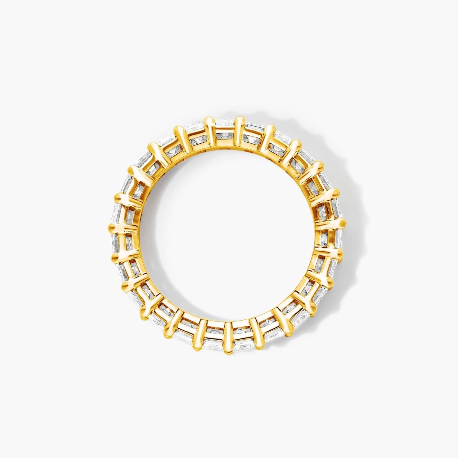 Emerald Cut Lab-grown Diamond Eternity Ring, EF Color, VS Clarity, IGI Certified