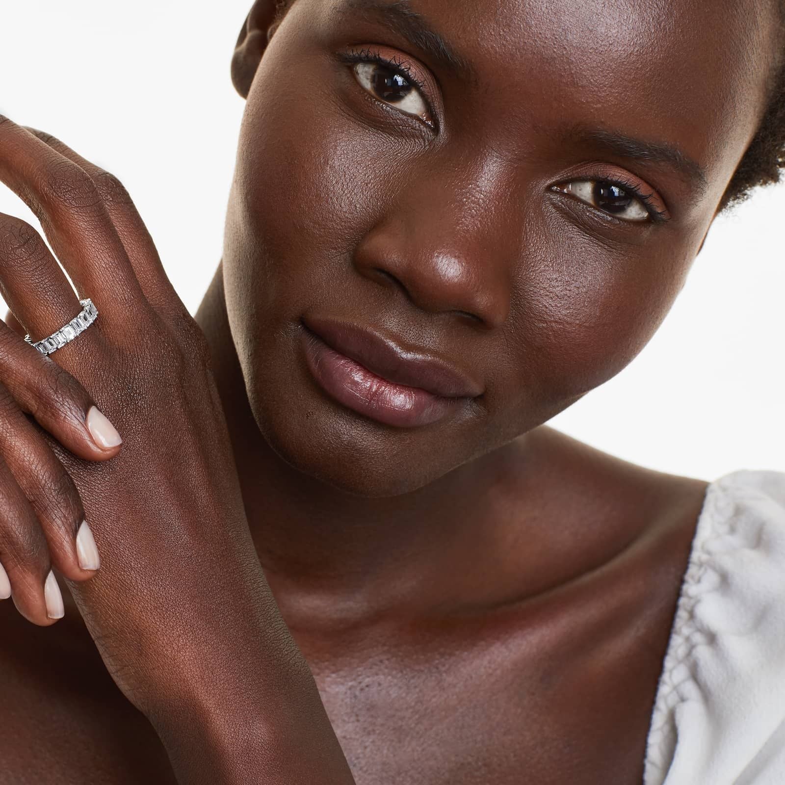 Emerald Cut Lab-grown Diamond Eternity Ring, EF Color, VS Clarity, IGI Certified