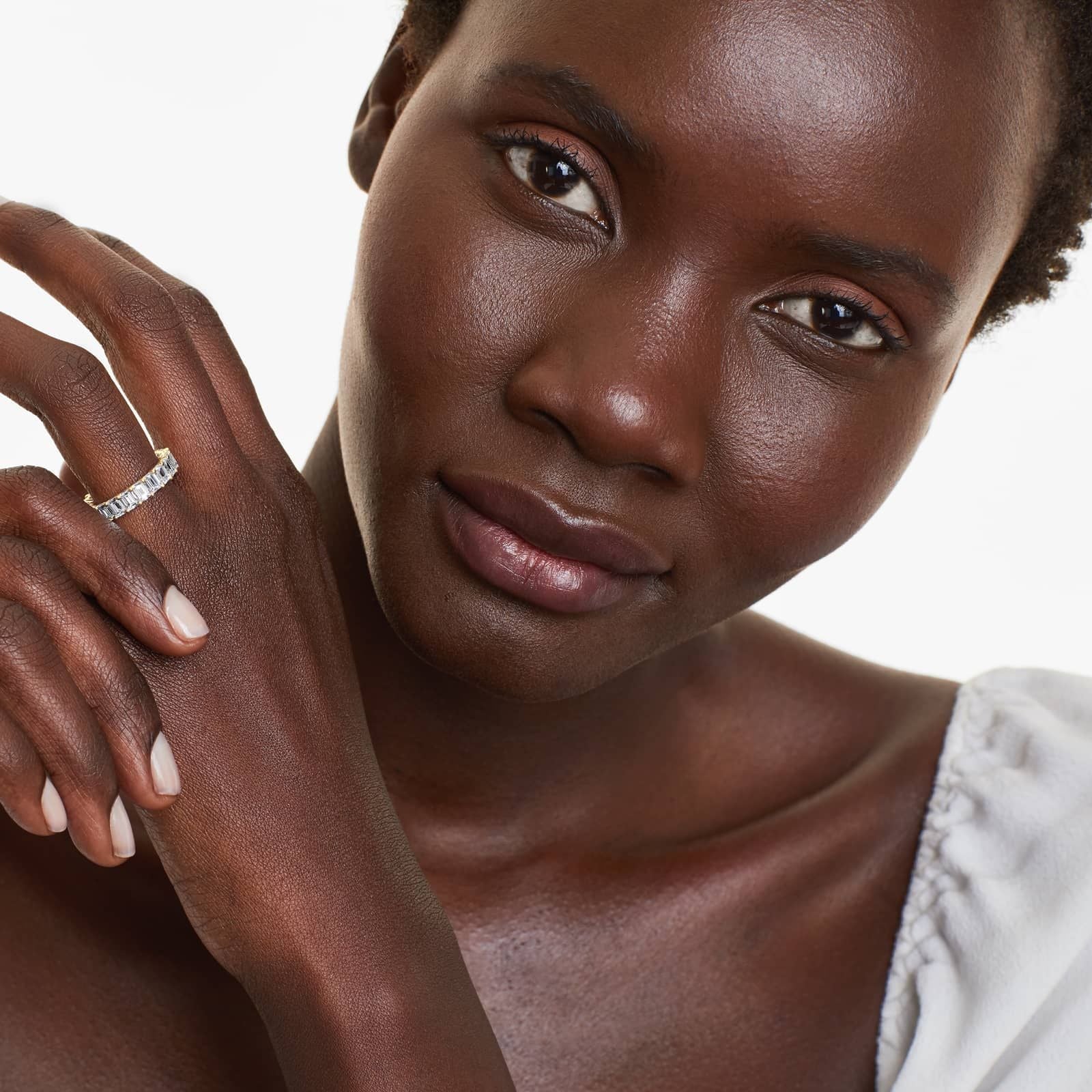 Emerald Cut Lab-grown Diamond Eternity Ring, EF Color, VS Clarity, IGI Certified