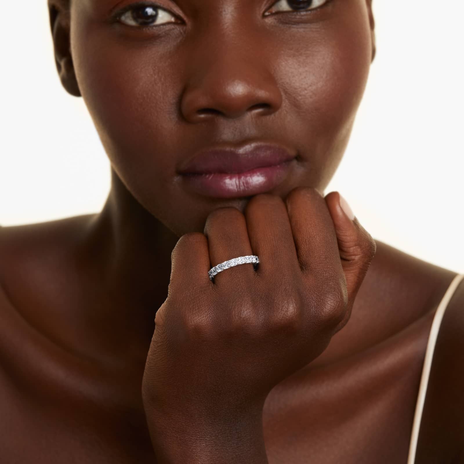 Cushion Cut Lab Grown Diamond Eternity Ring, EF Color, VS Clarity, IGI Certified