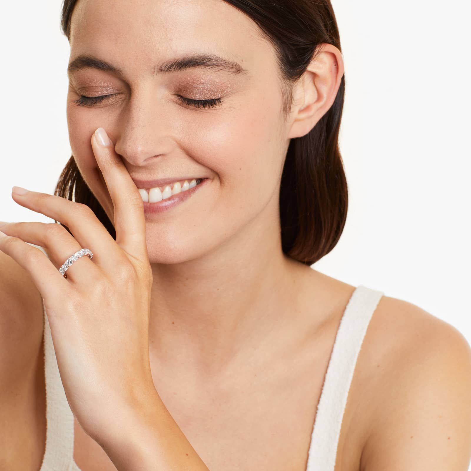 Cushion Cut Lab Grown Diamond Eternity Ring, EF Color, VS Clarity, IGI Certified