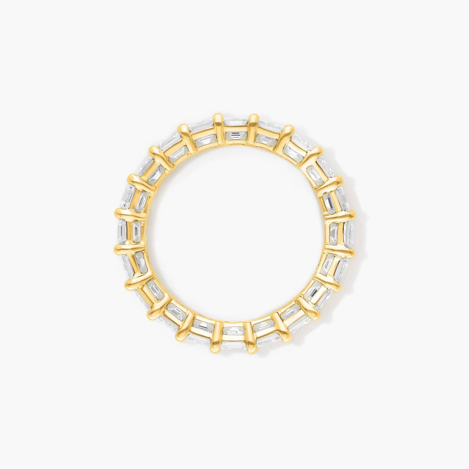 Asscher Cut Diamond Eternity Ring , EF Color , VS Clarity , IGI Certificate