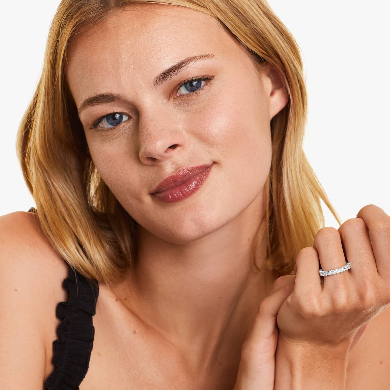 Princess Cut Lab Grown Diamond Eternity Ring, EF Color, VS Clarity, IGI Certified