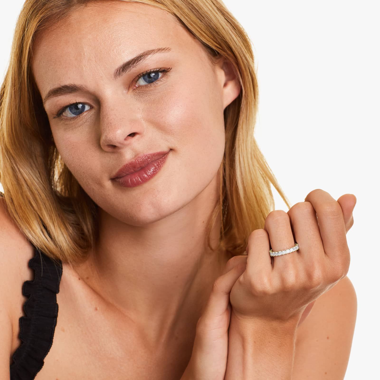 Princess Cut Lab Grown Diamond Eternity Ring, EF Color, VS Clarity, IGI Certified