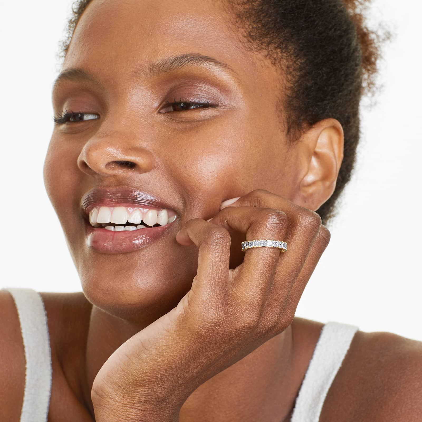 Princess Cut Lab Grown Diamond Eternity Ring, EF Color, VS Clarity, IGI Certified