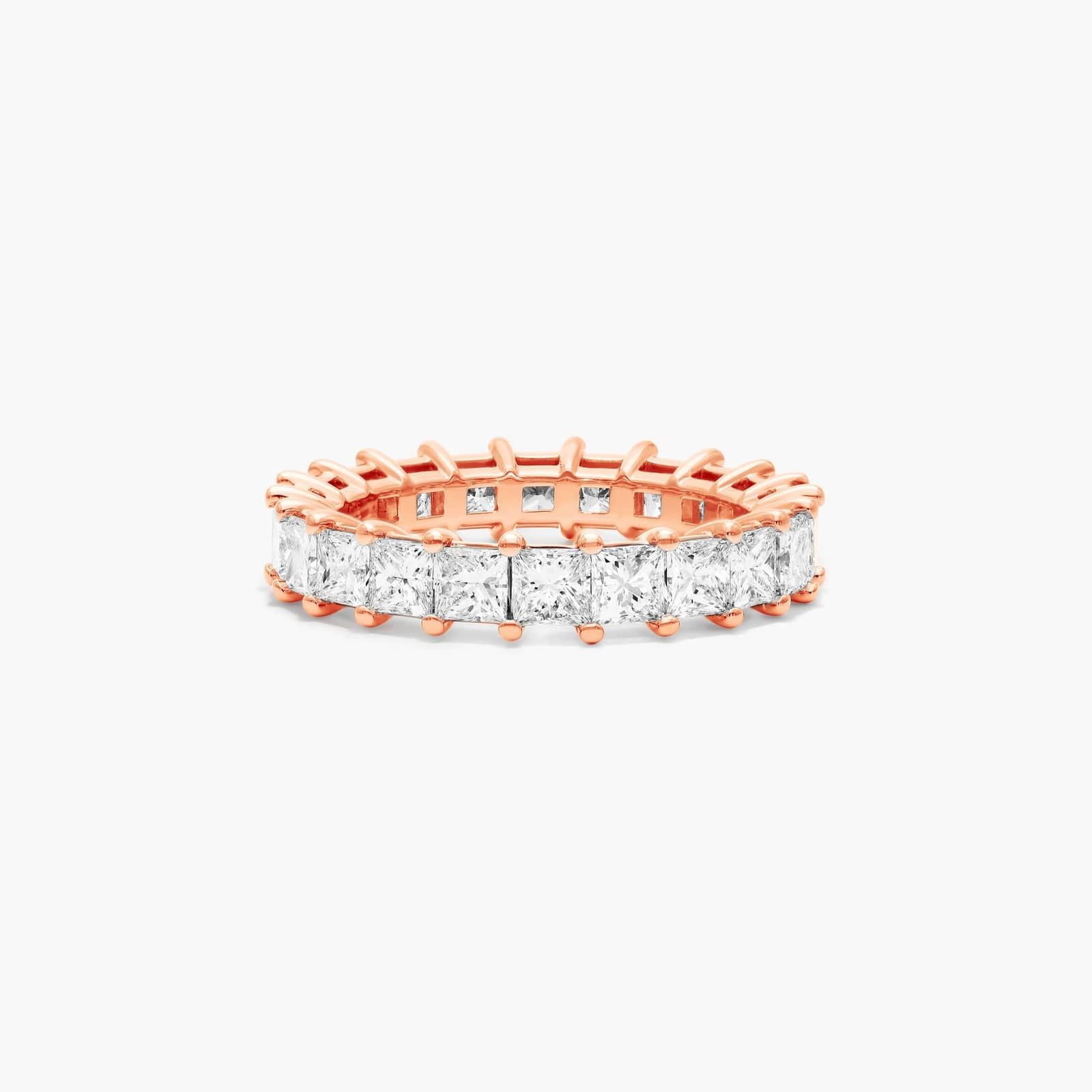 Princess Cut Lab Grown Diamond Eternity Ring, EF Color, VS Clarity, IGI Certified