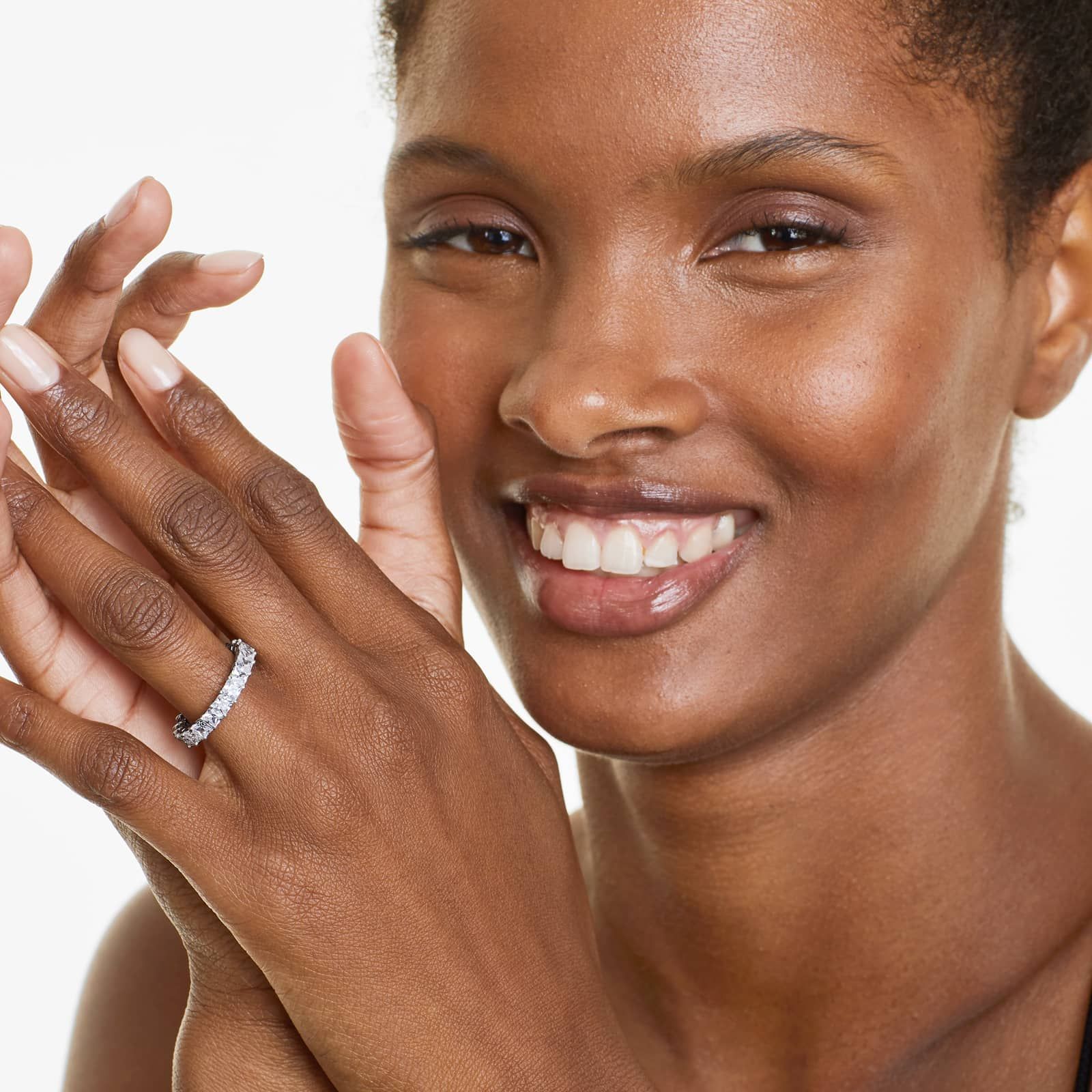 Princess Cut Lab Grown Diamond Eternity Ring, EF Color, VS Clarity, IGI Certified