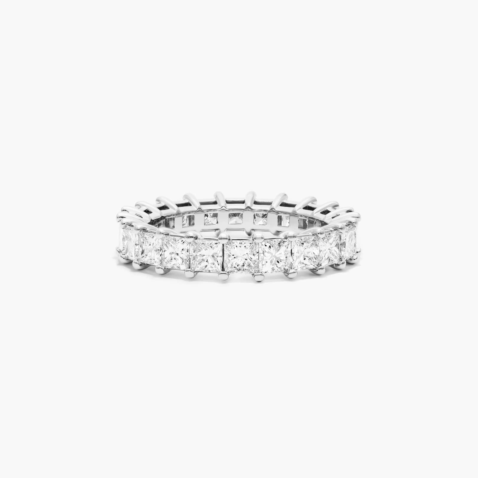 Princess Cut Lab Grown Diamond Eternity Ring, EF Color, VS Clarity, IGI Certified