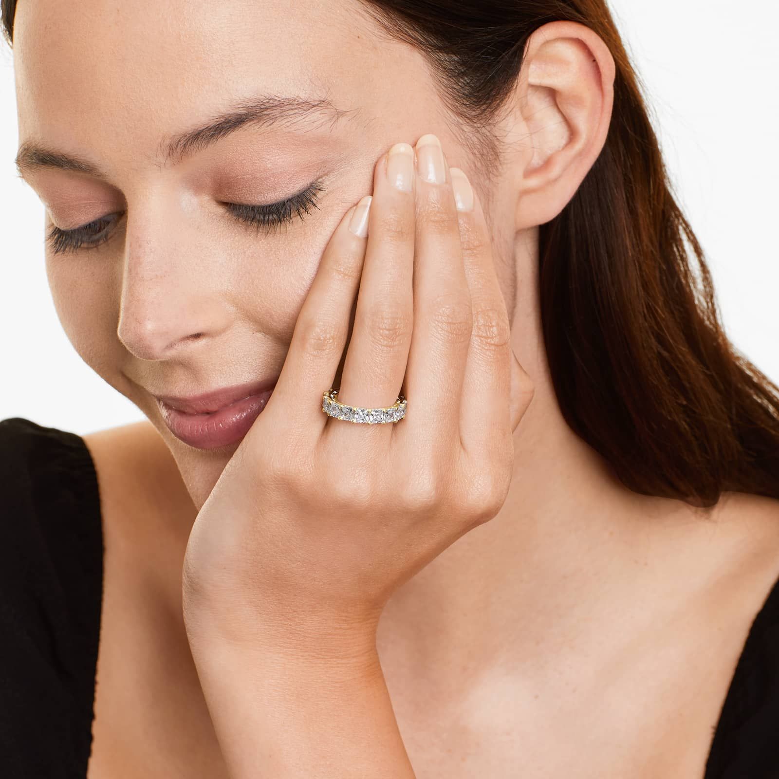 Princess Cut Lab Grown Diamond Eternity Ring, EF Color, VS Clarity, IGI Certified