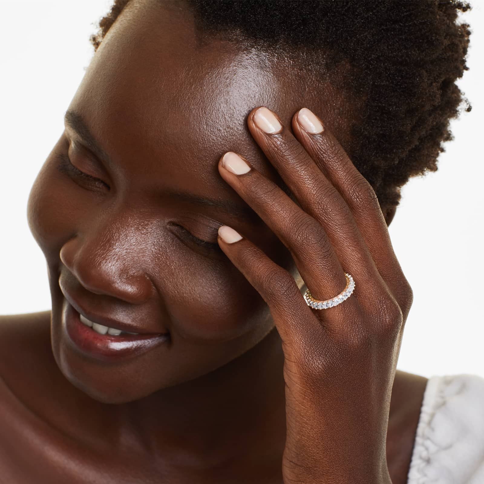 Radiant Cut Lab Grown Diamond Eternity Ring, EF Color, VS Clarity, IGI Certified