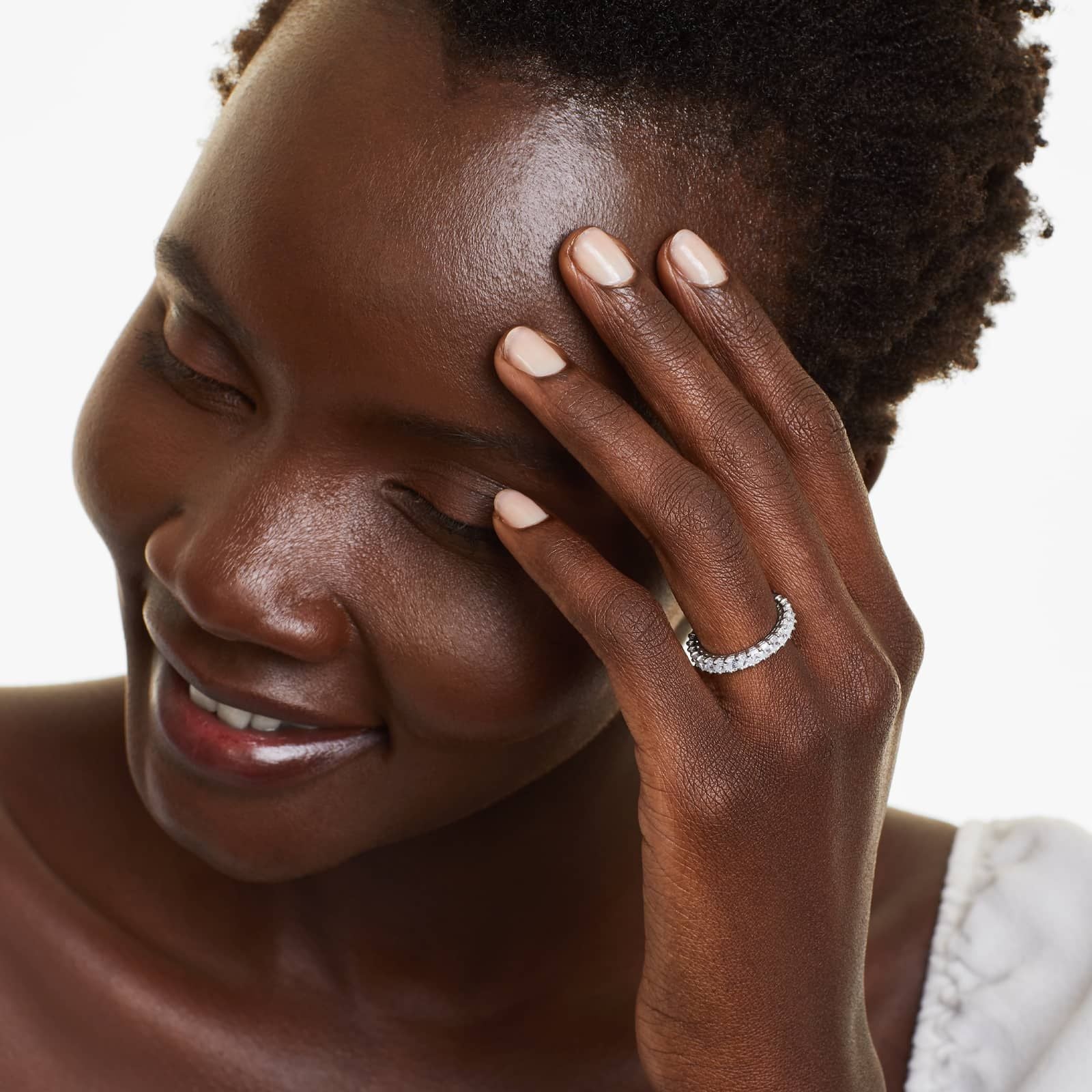 Radiant Cut Lab Grown Diamond Eternity Ring, EF Color, VS Clarity, IGI Certified